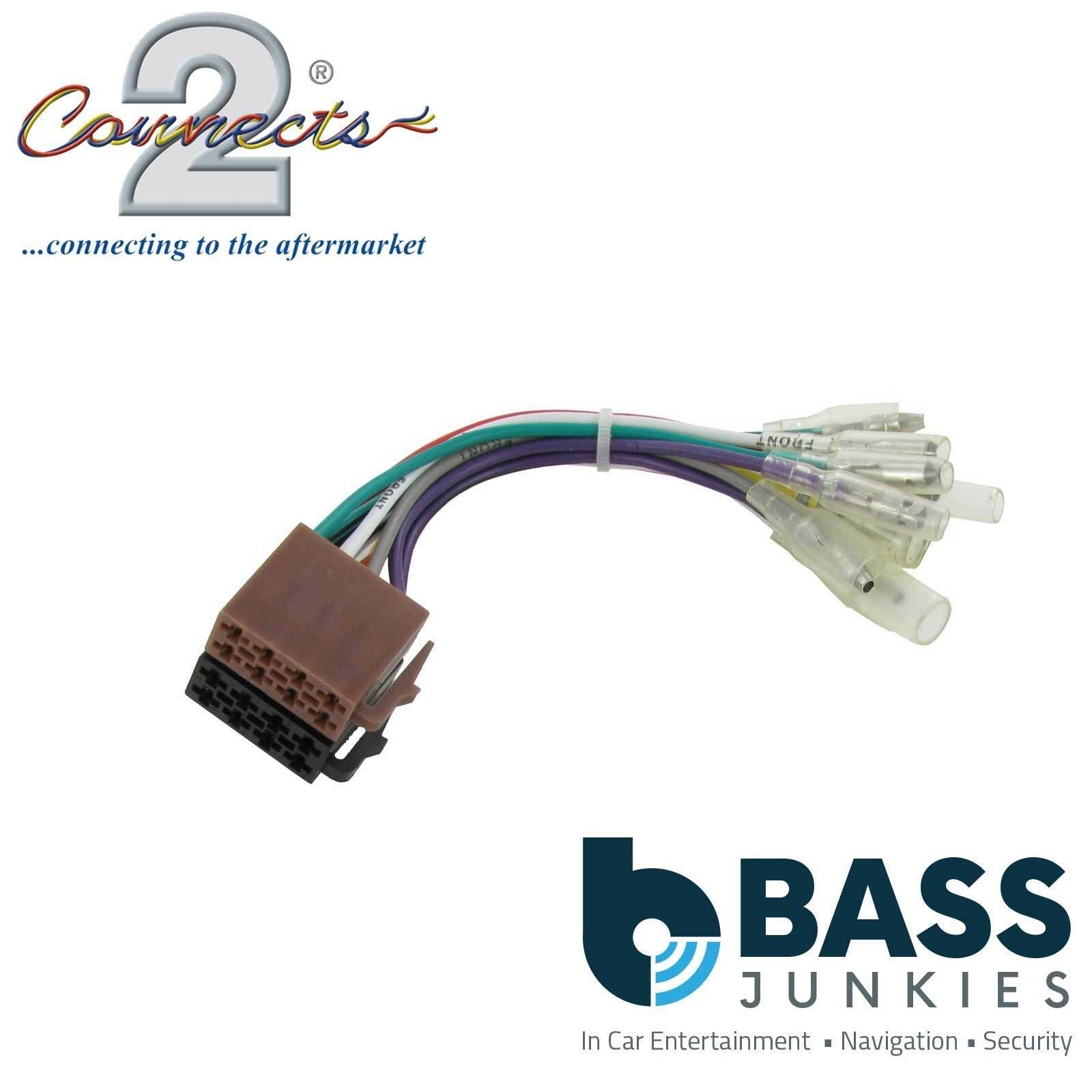 Connects2 CT20UV05 - Universal Male ISO to Bullet End Car Stereo Radio Harness Adaptor Wire Cable Lead