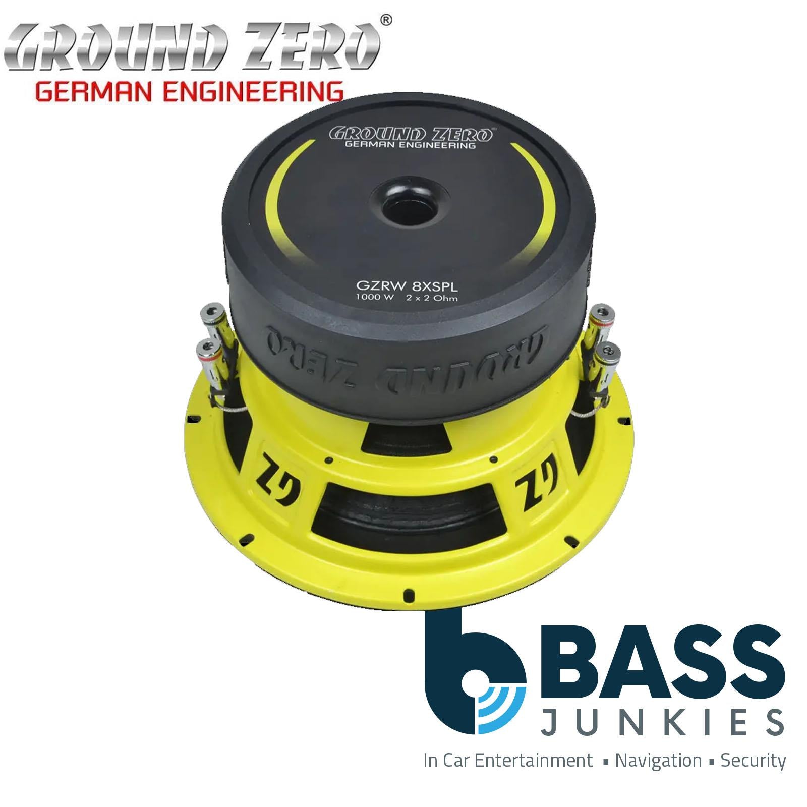 Ground Zero Radioactive GZRW 8XSPL - 8”Inch 20cm 1000W Dual Voice Coil SPL Car Subwoofer