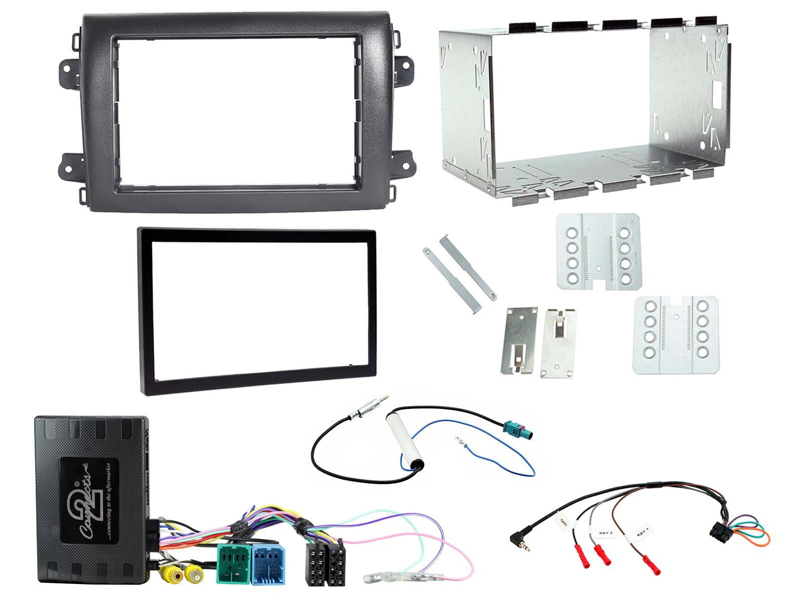 Double Din Stereo Fitting Kit + Steering Wheel Stalk Controls to fit Fiat Ducato 2021>