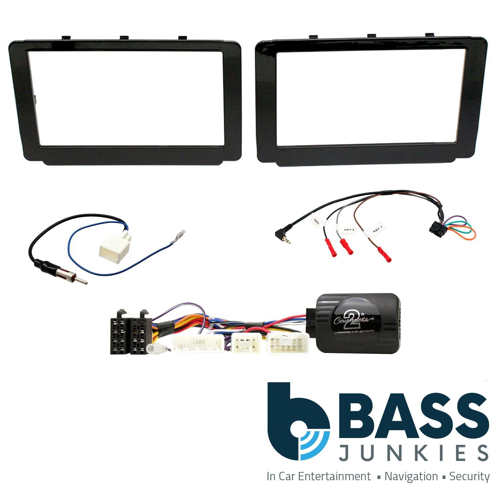 Connects2 CTKTY18 - Toyota Hilux 2015 Onwards Double Din Fascia & Steering Wheel Interface Installation Kit