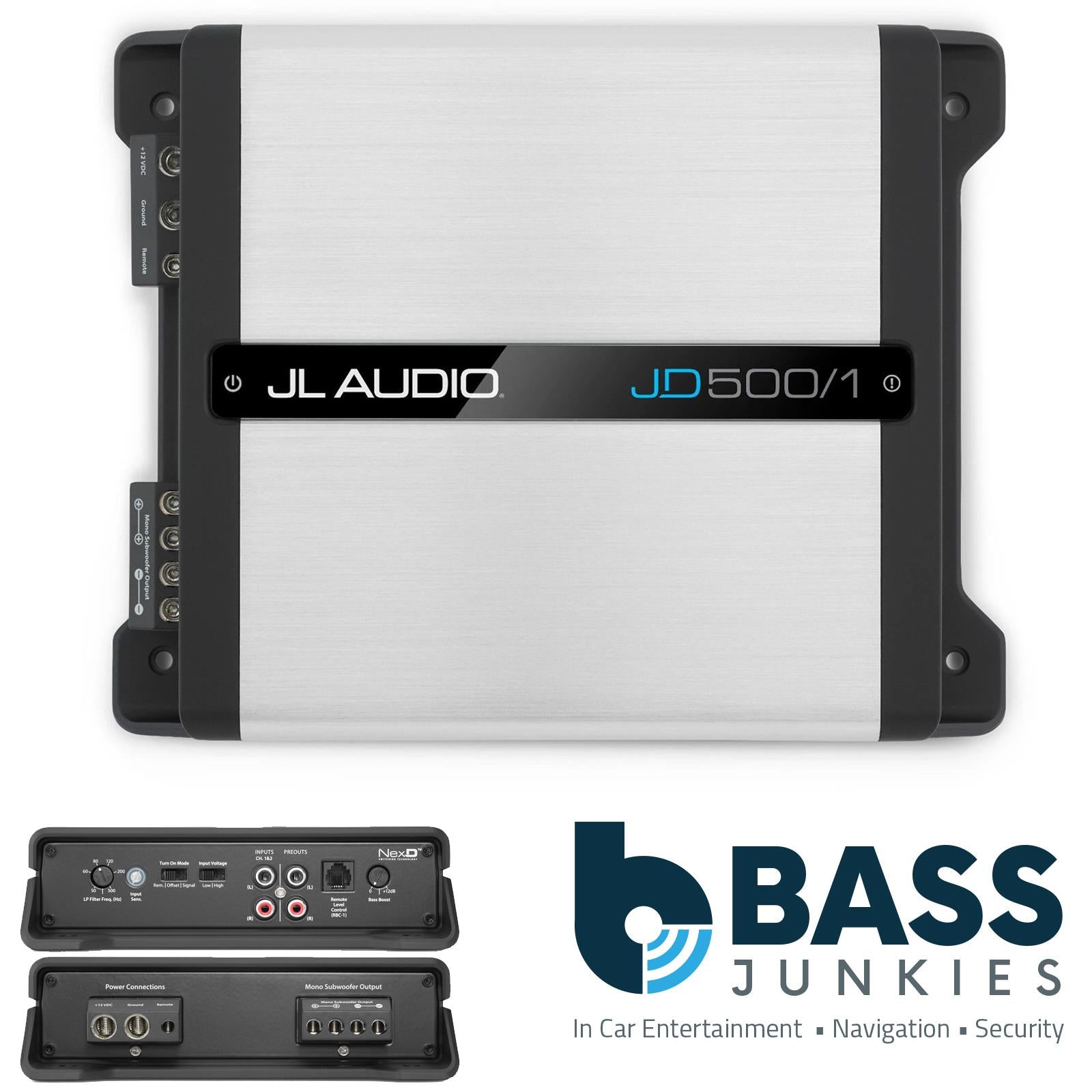 JL Audio JD-500.1 JD500/1 Class D Monoblock 500 Watts RMS Car Amp Amplifier