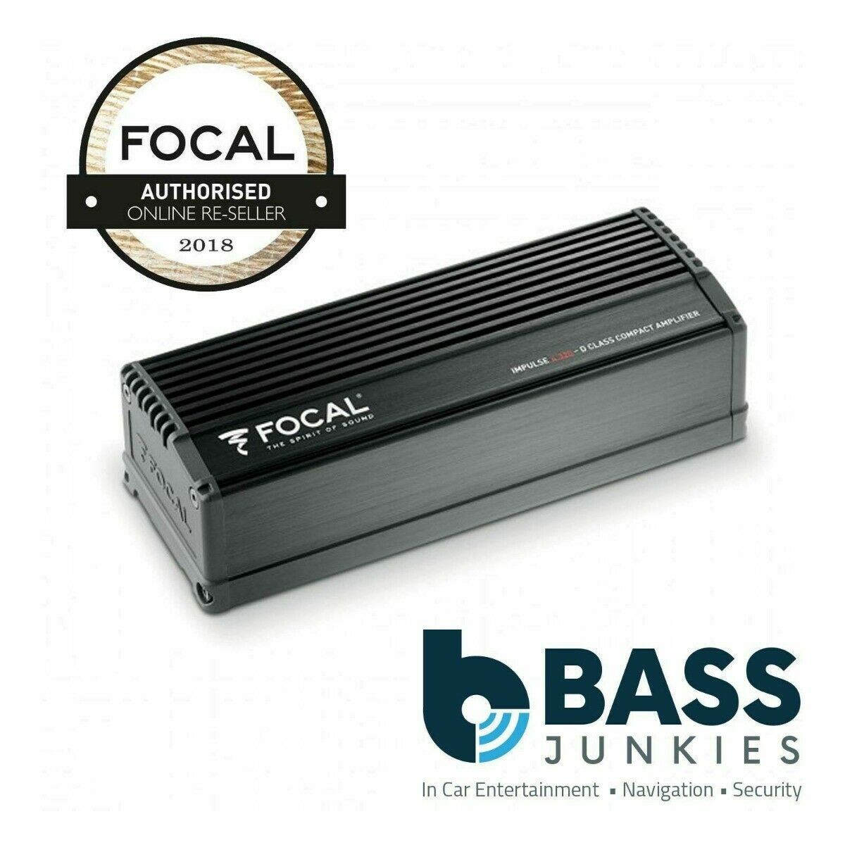 Focal 6.5" 240 Watts Component Front Car Speakers & 6.5" 240 Watts Coaxial Rear Speakers & 4 Channel 220 Watts Amplifier