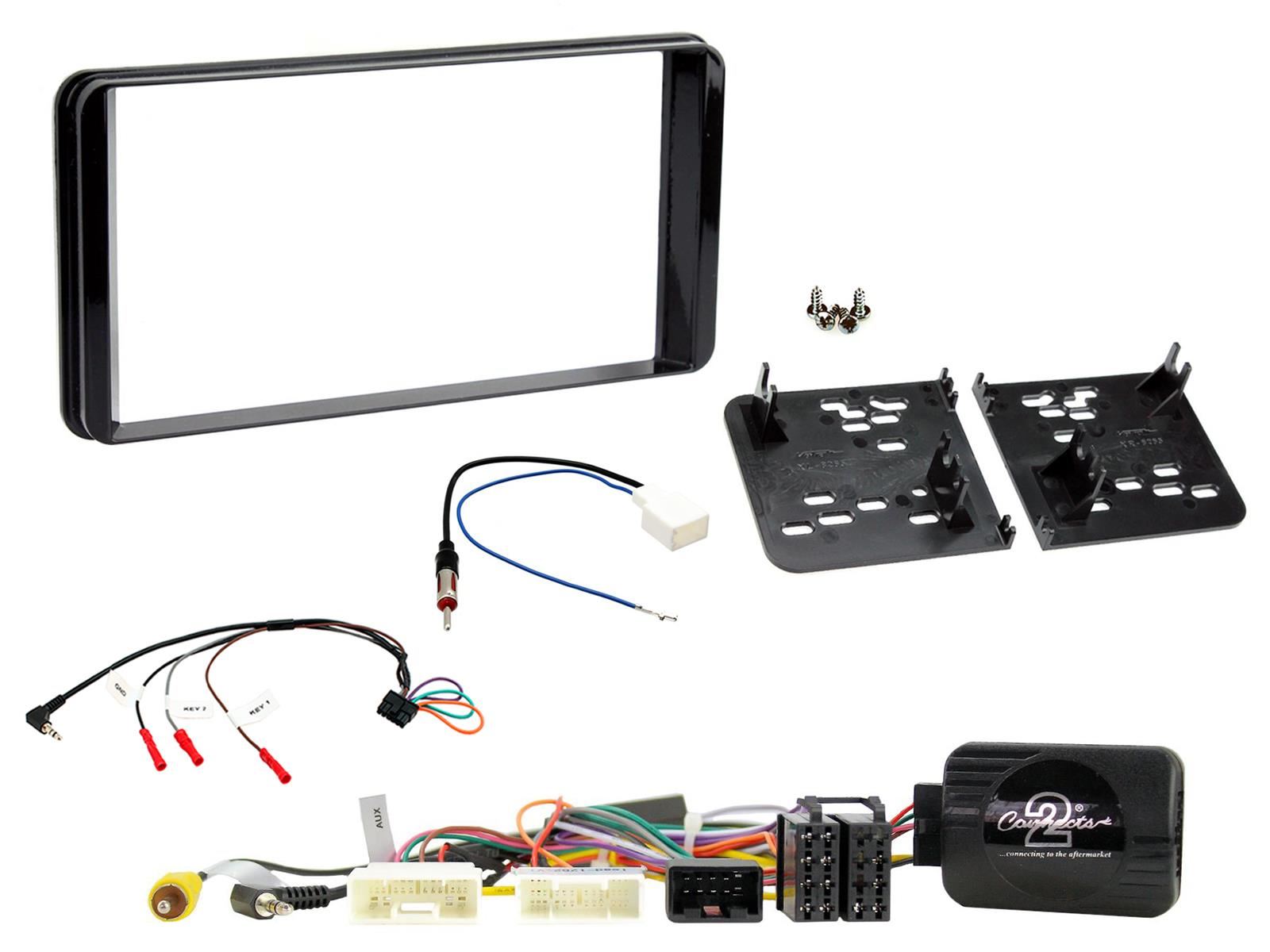 SONY 6.2" Screen Blutooth Double Din Stereo Fitting Kit + Steering Wheel Stalk Controls to fit Toyota C-HR 2017-