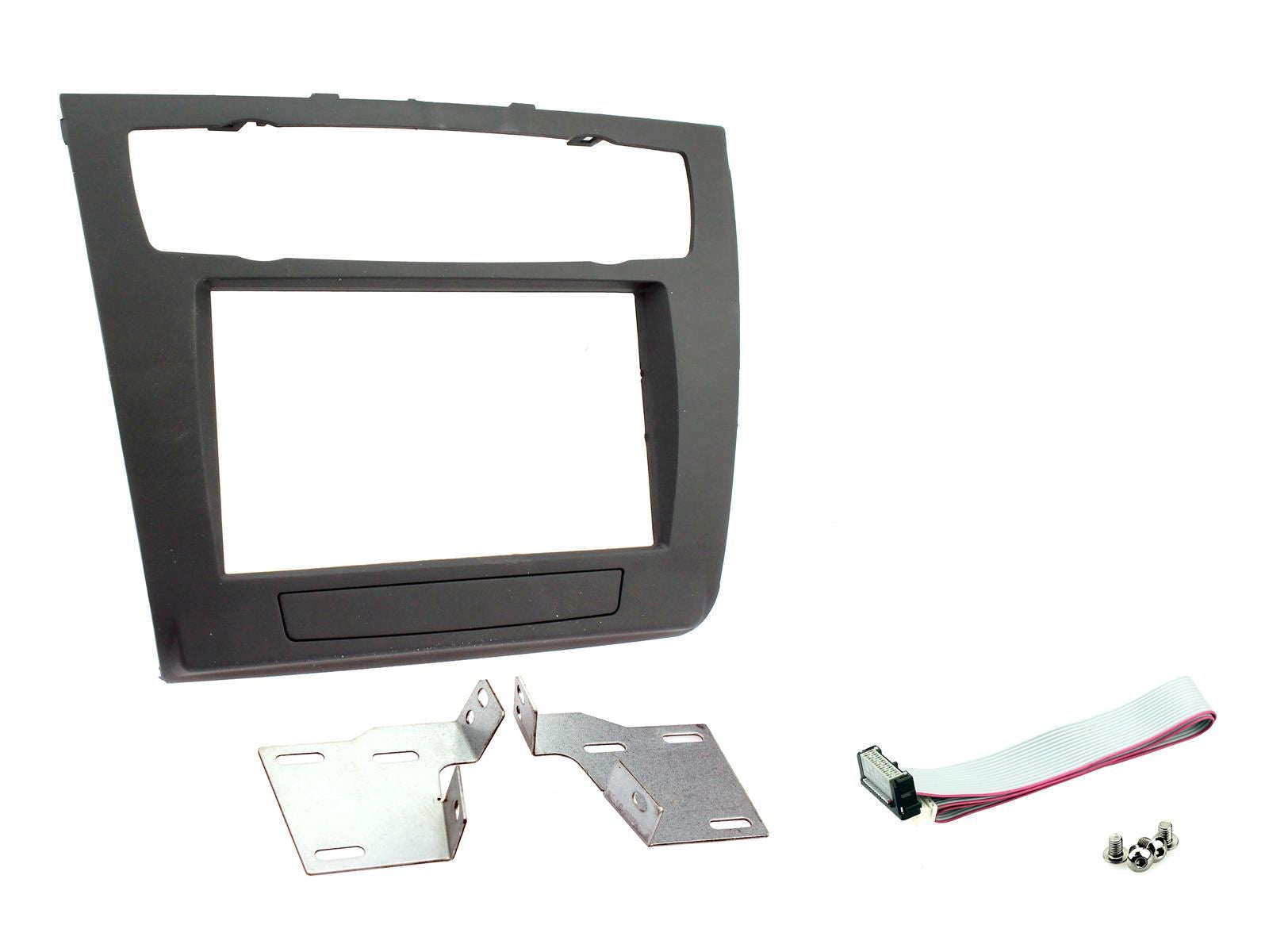 Grundig 6.8" Apple Android Double Din Stereo Fitting Kit + Steering Wheel Stalk Controls to fit BMW 1-Series 2007-13