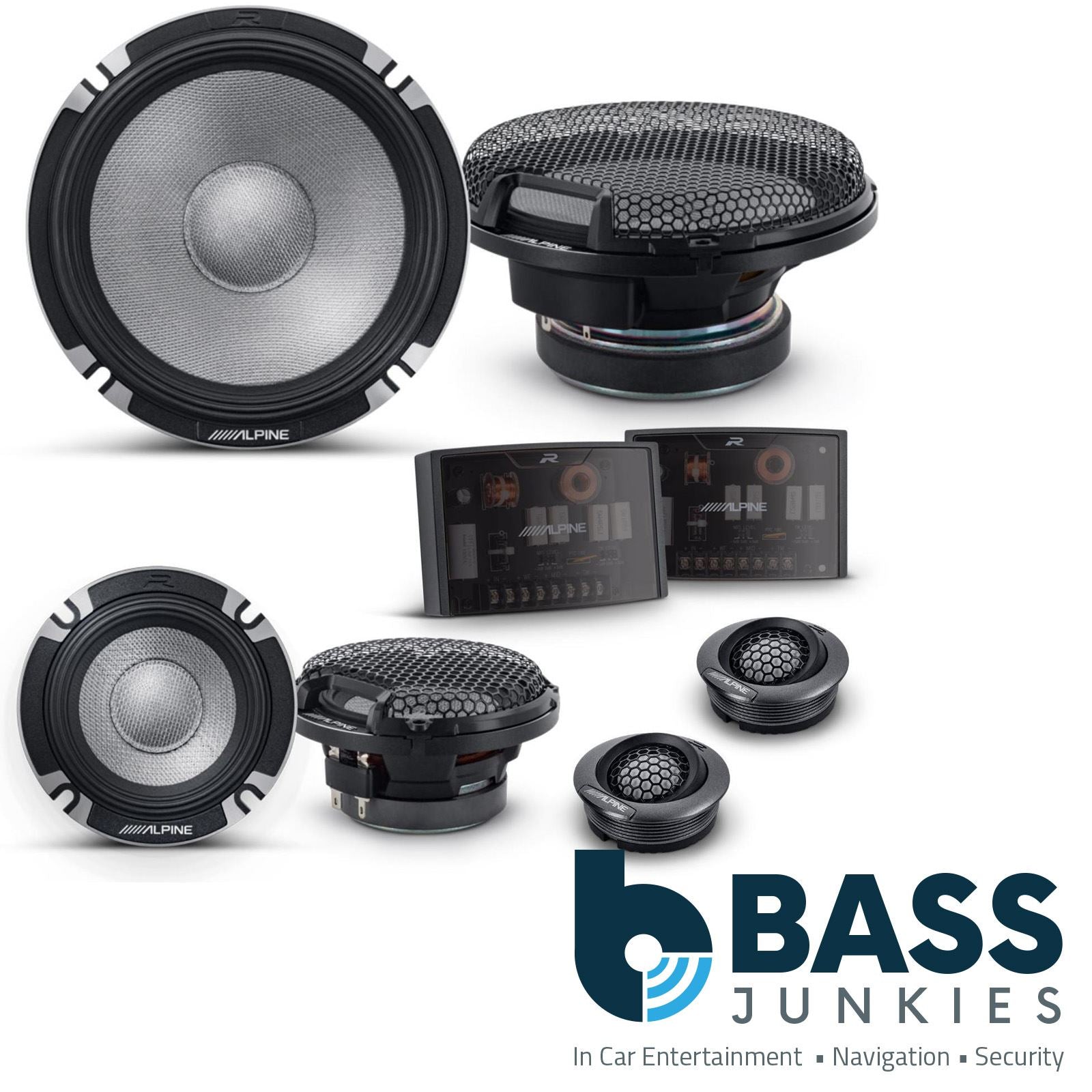 Next-Generation 6-1/2" (16.5cm) COMPONENT 3-WAY R-SERIES PRO SPEAKERS - Peak Power: 300 Watts - RMS Power: 100 Watts