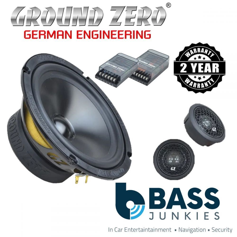 Ground Zero Radioactive GZRC 165.2SQ - 6.5" 120W 2 Way Component Car Speakers