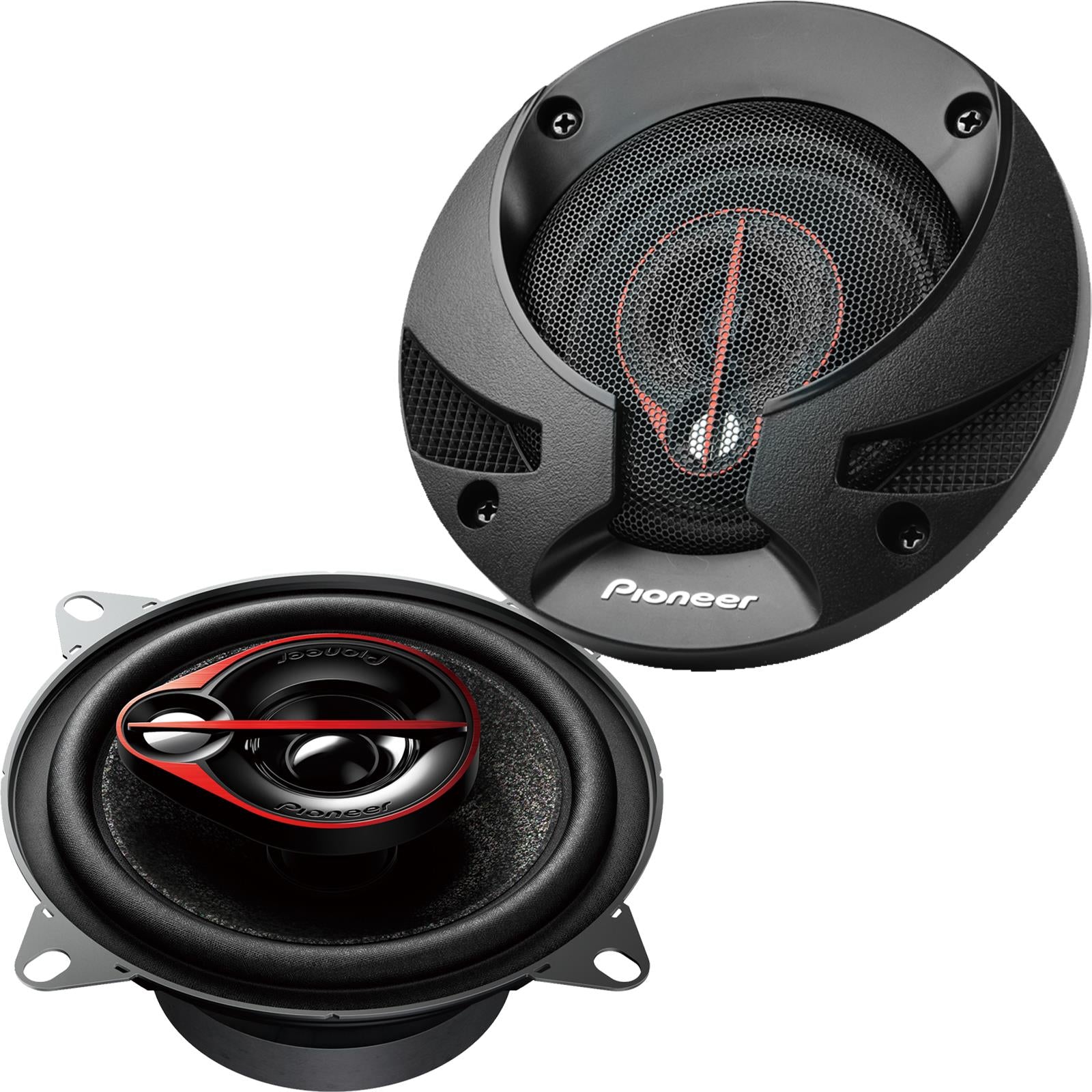 Pionner TS-1051S 100mm/10cm/4"  3 Way Coaxial Car Door speakers (Per Pair Max 420 watts| 60 watts RMS) Each Speaker Max 210 watts|RMS 30 Watts|MidRange/Tweet/High Sensitivity/With Grills