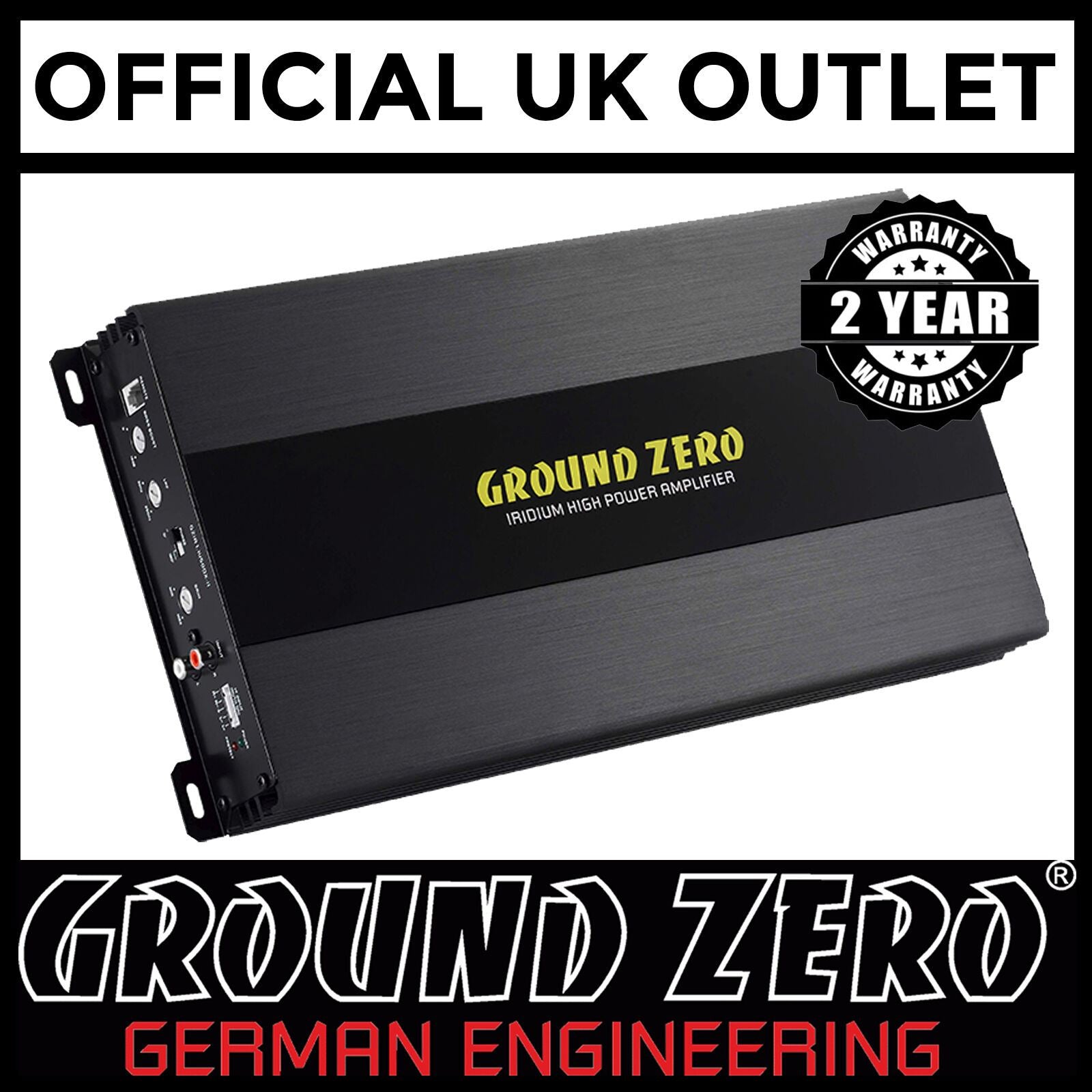 Ground Zero GZIA 1.1450DX-II - Class D Monoblock 1250 Watts 1 Ohm Stable Car Amplifier