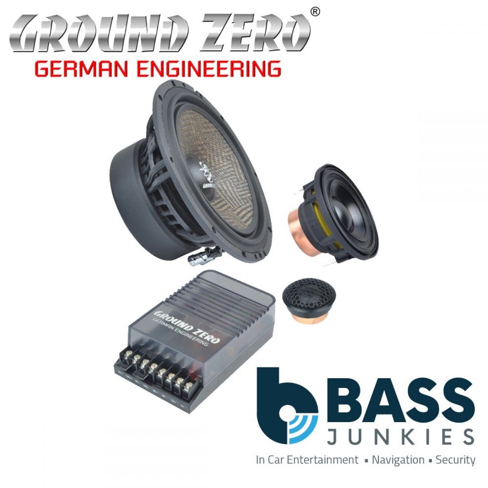 Ground Zero Uranium GZUC 65.3SQX 6.5" 220 Watts 3-Way Component Car Speakers