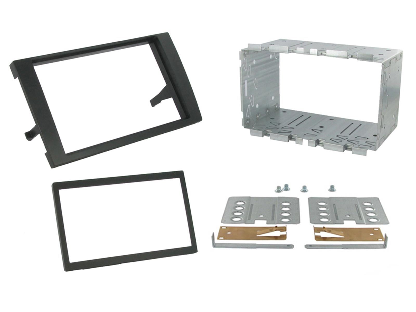 Grundig 6.8" Apple Android Double Din Stereo Fitting Kit + Steering Wheel Stalk Controls to fit Audi A4 2007-2009