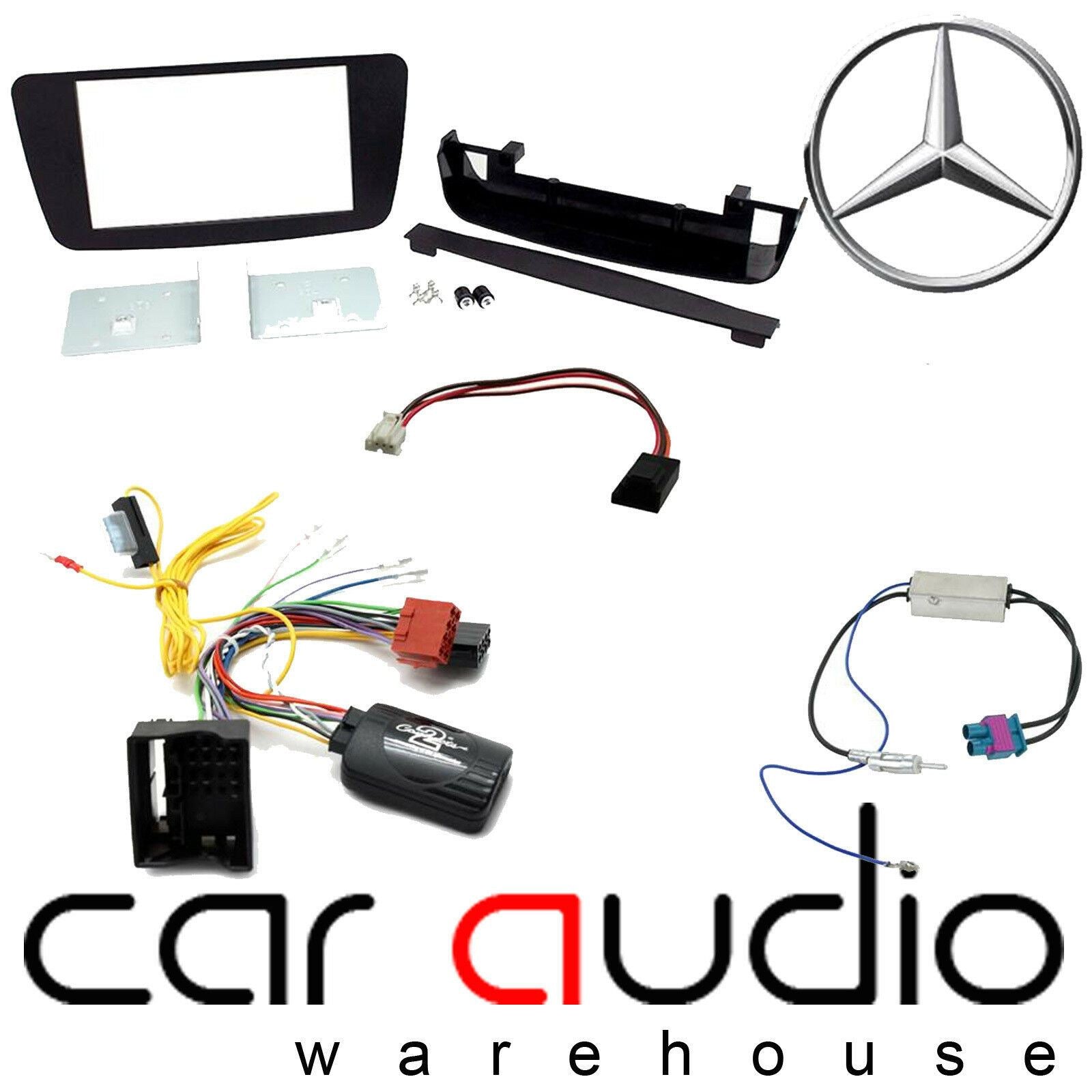 Connects 2 CTKMB11 - Mercedes A-Class W176 Model 2013 Onwards Double Din Facia & Steering wheel Interface Fitting Installation Kit