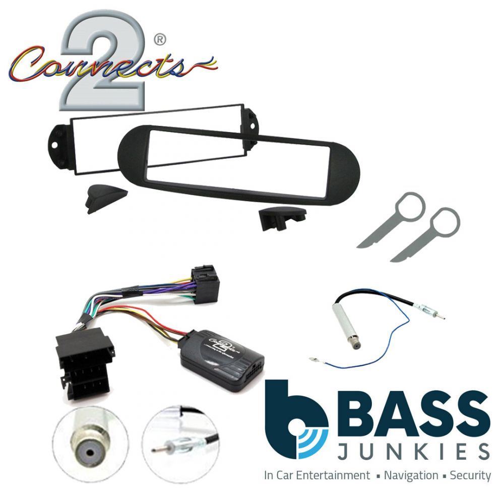 Connects2 CTKVW06 - Volkswagen Beetle 1998 - 2010 Single Din Fascia & Steering Wheel Interface Installation Kit