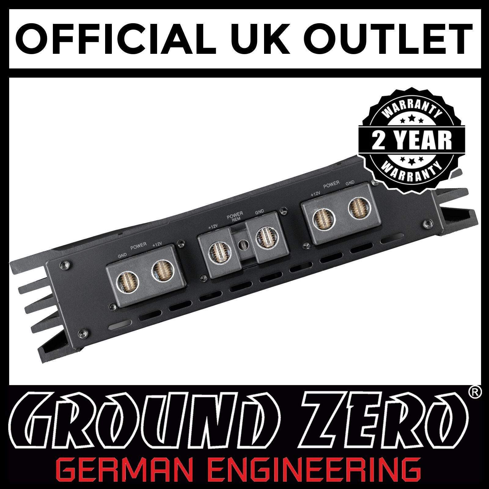 Ground Zero GZPA 1.10K-HCX - Class D Monoblock 10,500 Watts 1-Ohm Stable Car Amp Amplifier