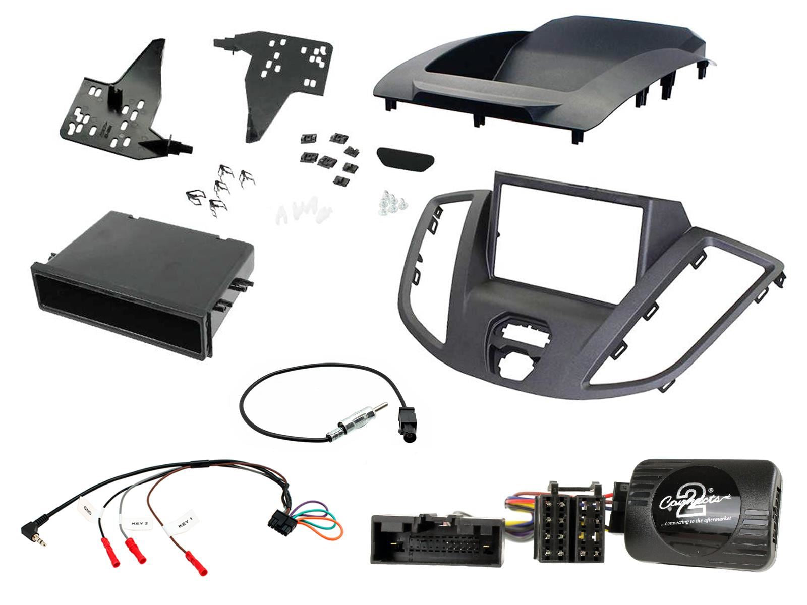Connects2 Double Din Stereo fitting kit for Ford Transit 2015-2021 Vehicle Specific Stereo Screen Steering Controls Fitting Kit