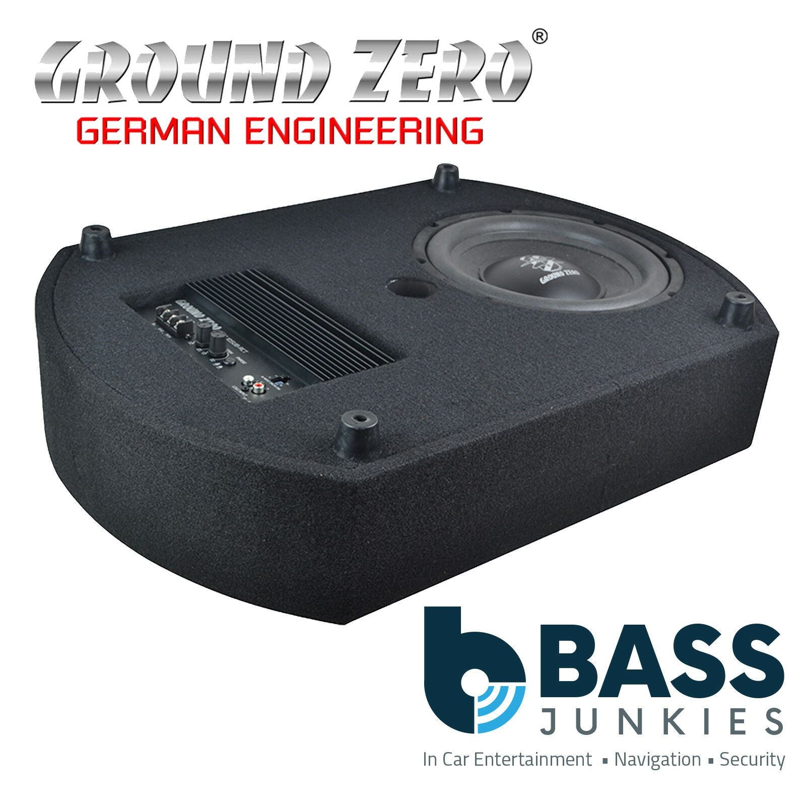 Ground Zero GZCS 10SUB-ACT - Active 10" Inch 25cm 300 Watts 4-Ohm Spare Wheel Car Subwoofer