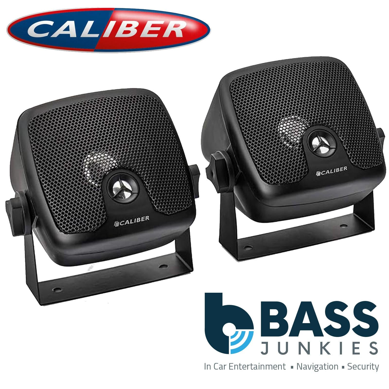 Caliber CALCSB3 - 80 Watts 2 Way Car Van Motorhome Boat Truck HGV JCB & Campervan Pod Speakers with Brackets