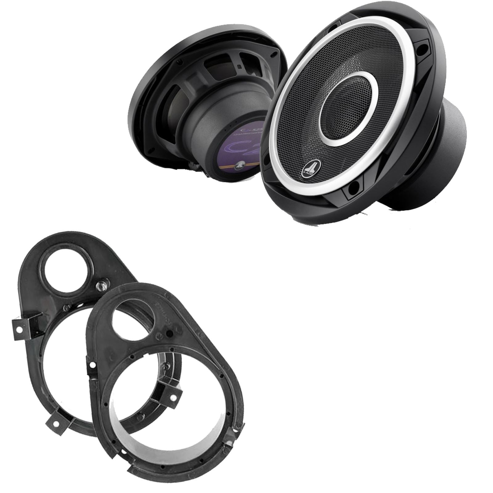 JL Audio C2-525X 2-Way 130mm/13cm/5.25" Coaxial Speakers (Per Pair 450 Watts) Fits Ford Escort 1990-00 | Orion 90-93
