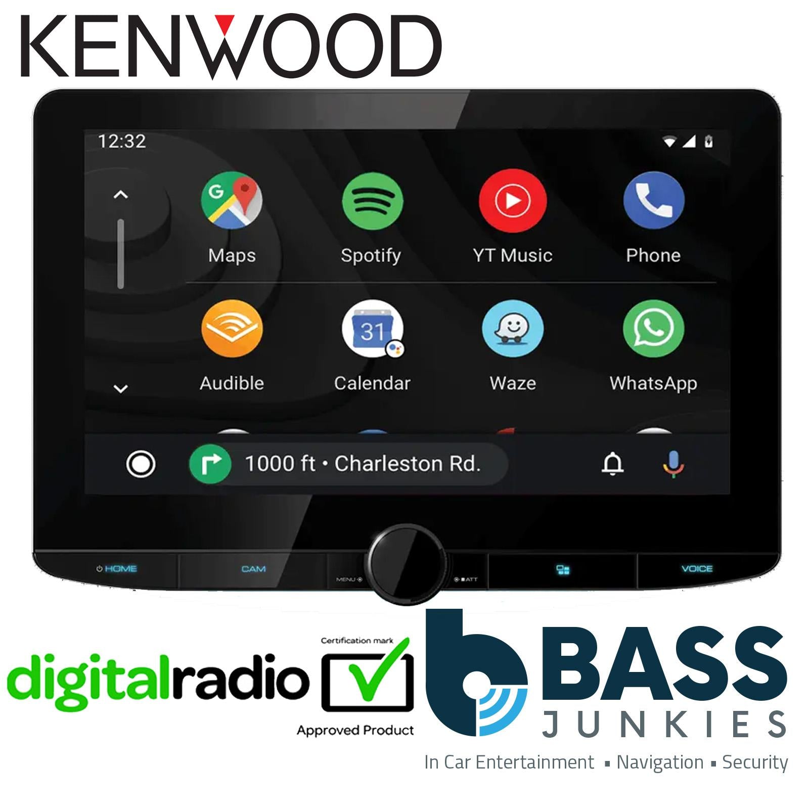 Kenwood DMX9720XDS 10.1" HD BT DAB+ Wireless CarPlay Android Floating Screen
