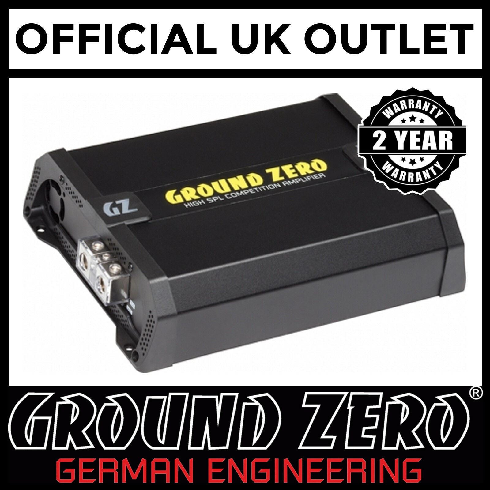 Ground Zero GZCA 5.0K-SPL - Class-D MonoBlock 5600 Watts 1-Ohm Stable RMS Car Amp Amplifier
