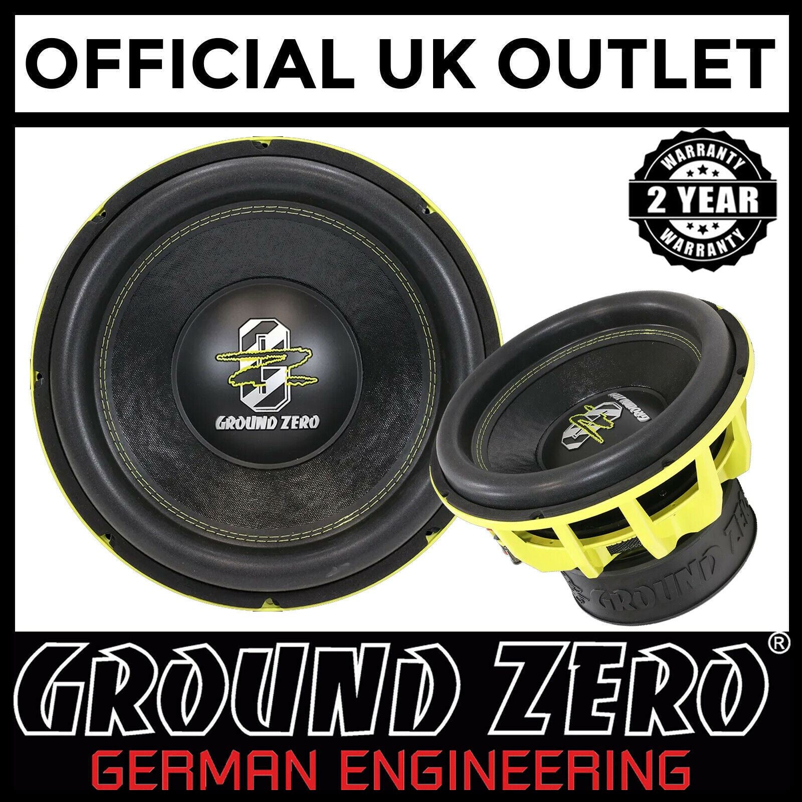 Ground Zero GZHW 30XSPL D1 - 12" Dual 1-Ohm 1500 WRMS Car Subwoofer