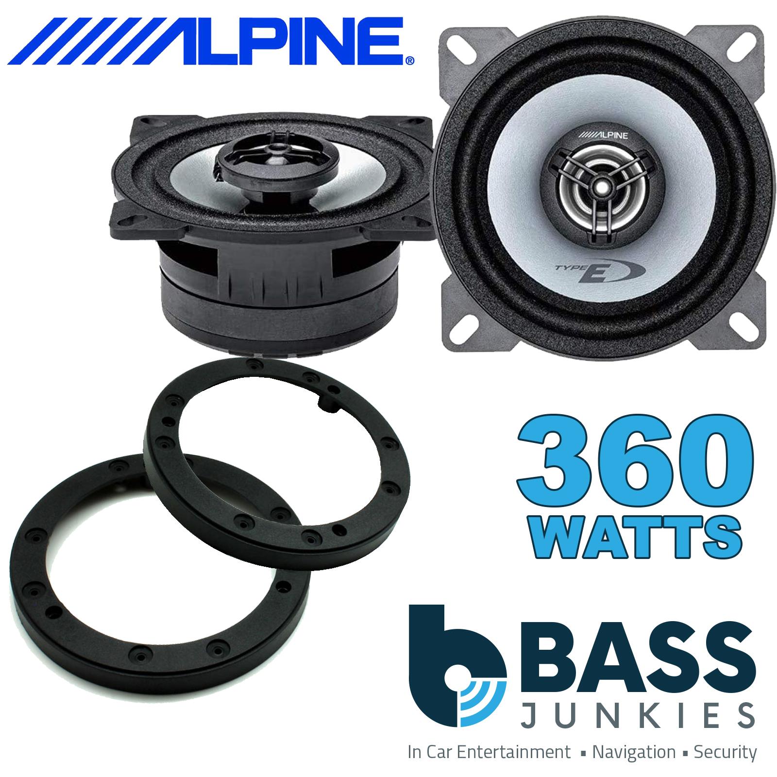Alpine SXE-1025S 100mm/10cm/4" 2-Way Coaxial Car speakers (Per Pair Max 360|50 watts RMS) Fits Universal