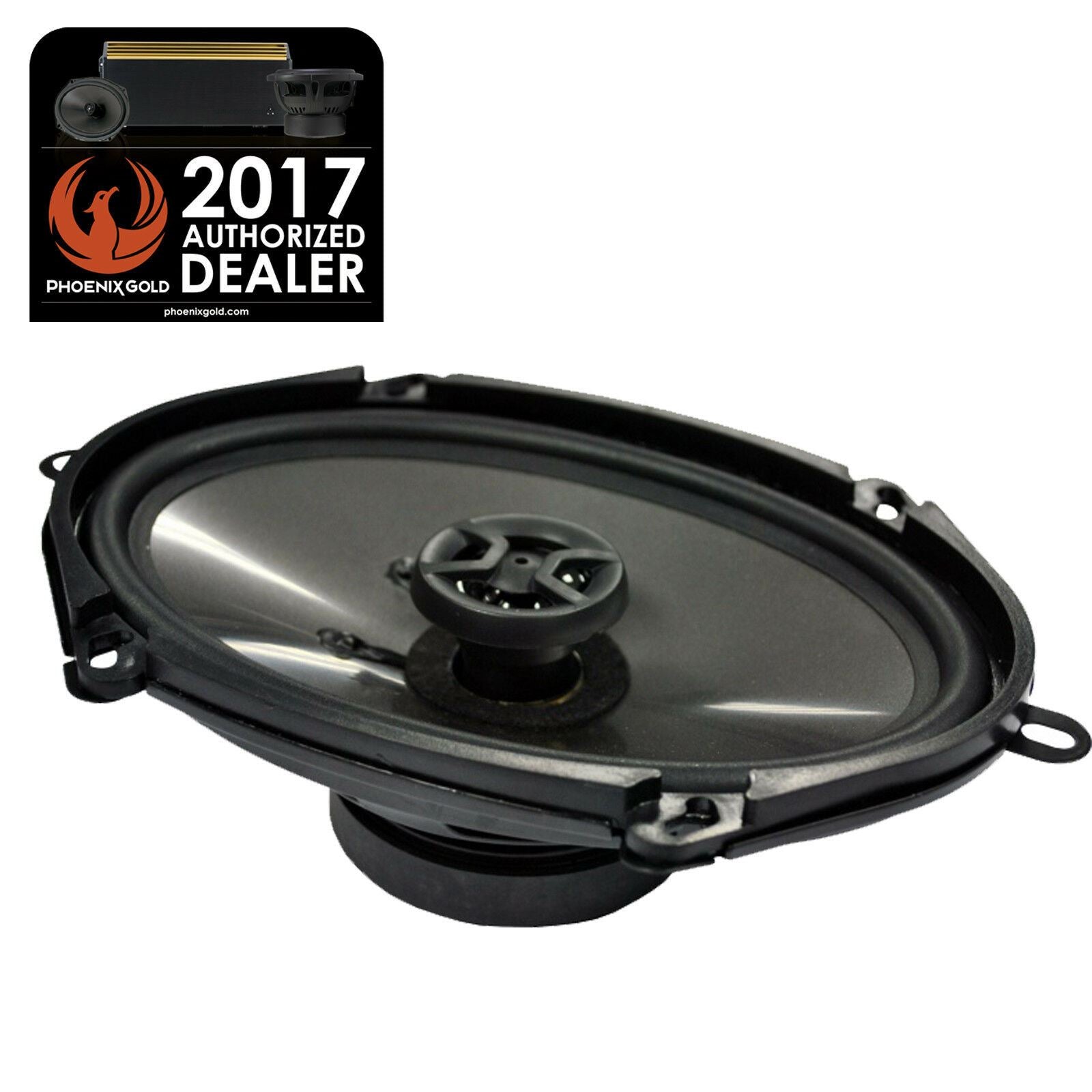 Phoenix Gold Z57CX - Z Series 5" x 7" Inch 140 Watts Oval Door Shelf Coaxial Car Speakers