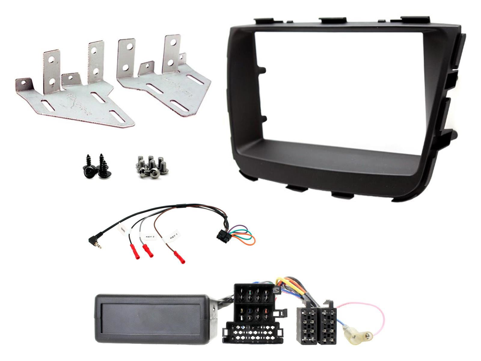 Grundig 6.8" Apple Android Double Din Stereo Fitting Kit + Steering Wheel Stalk Controls to fit Kia Sorento 2013-21