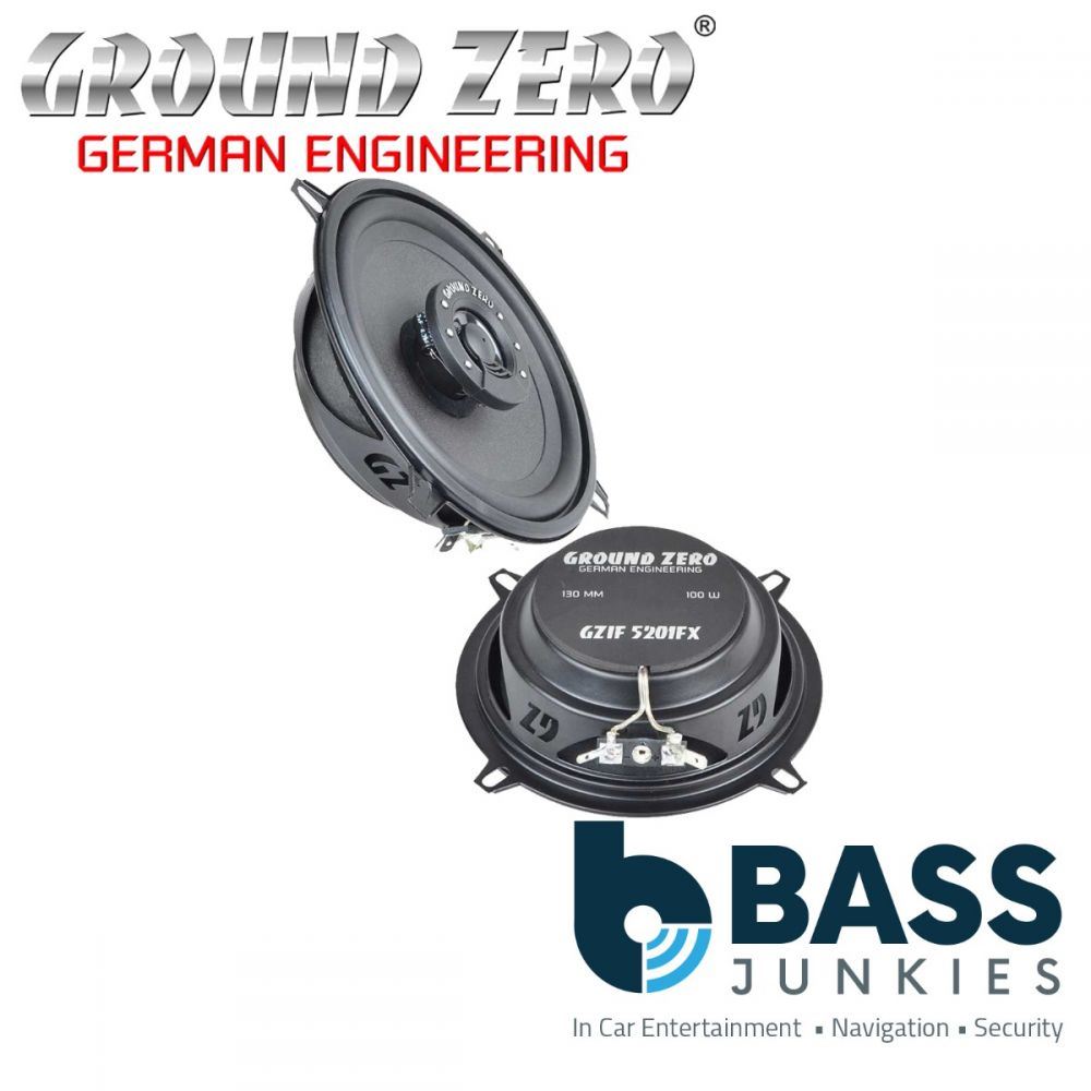 Ground Zero GZIF 5201FX - 5.25" 13cm 100 Watts 2-Way 4 Ohm Coaxial Speakers