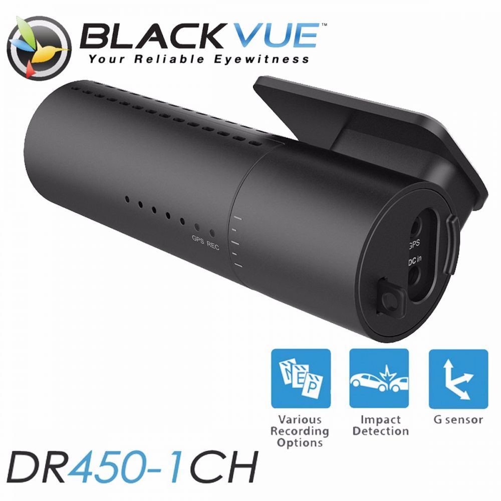 BLACKVUE DR450 1CH - 16GB - HD @ 30 fps 2.4 Mega Pixel CMOS Sensor 120 Front Car Dash Cam