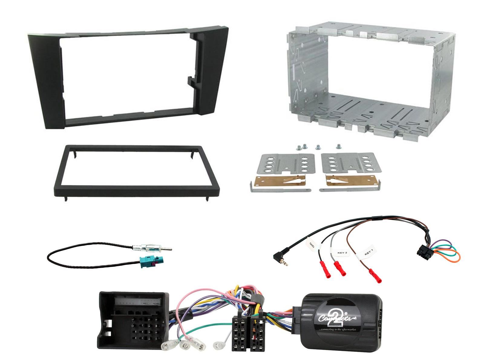 Connects2 Double Din Stereo fitting kit for Mercedes CLS 2005-2010 Vehicle Specific Stereo Screen Steering Controls Fitting Kit