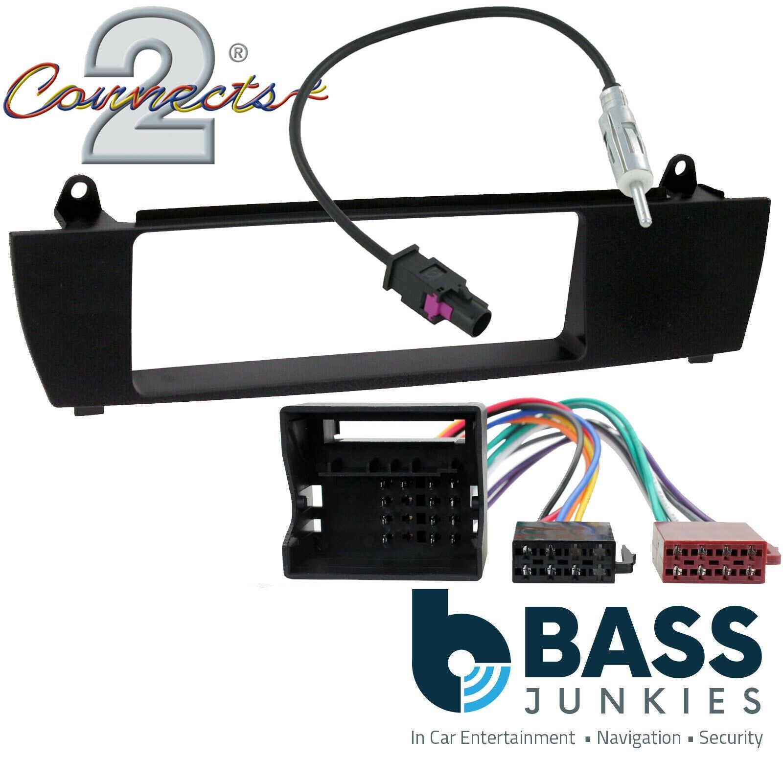 Connects2 CT24BM07 - BMW X3 E83 2004 - 2010 Car Stereo Radio Single Din Fascia Panel Fitting Kit