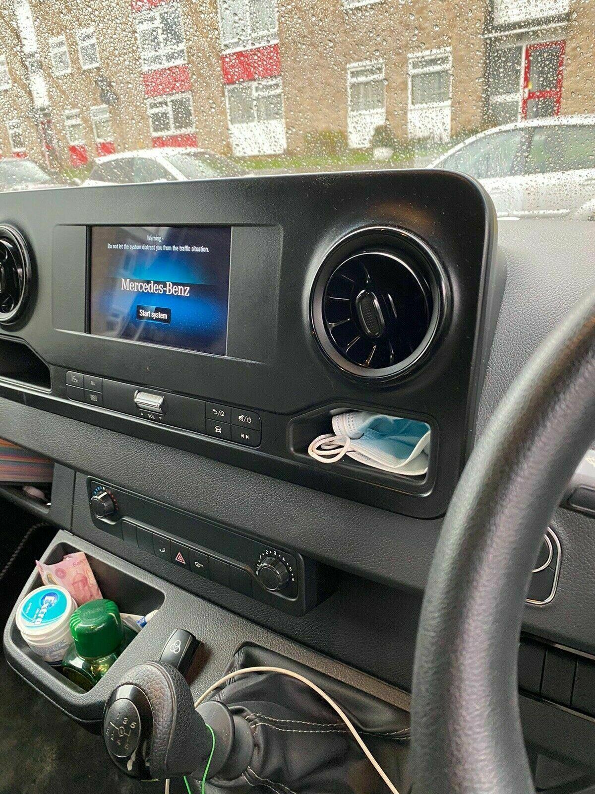 Connects2 Double Din Stereo fitting kit for Mercedes Sprinter 2018-2021 Vehicle Specific Stereo Screen Steering Controls Fitting Kit