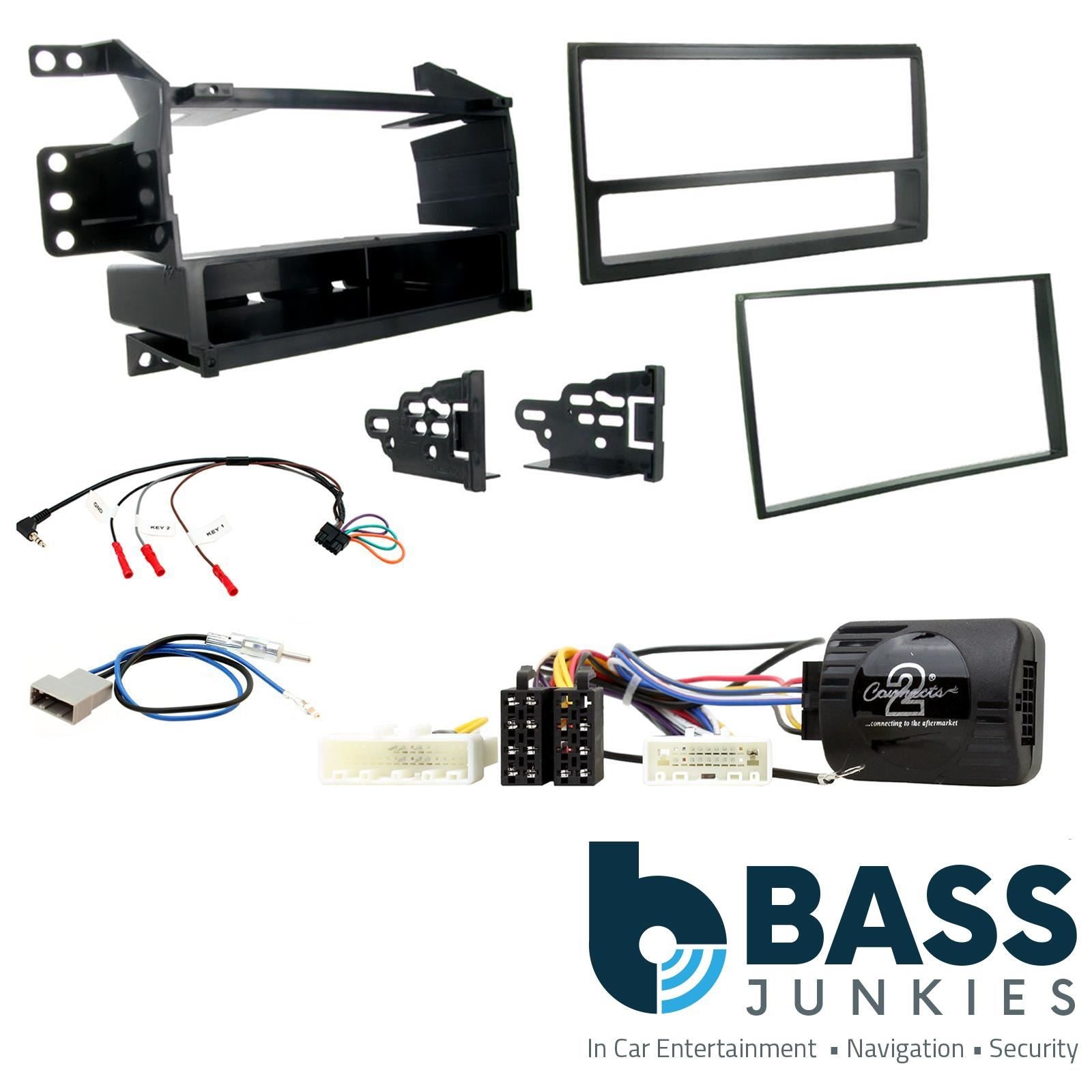 Double Din Stereo Fitting Kit + Steering Wheel Stalk Controls to fit Nissan Juke 2011-14