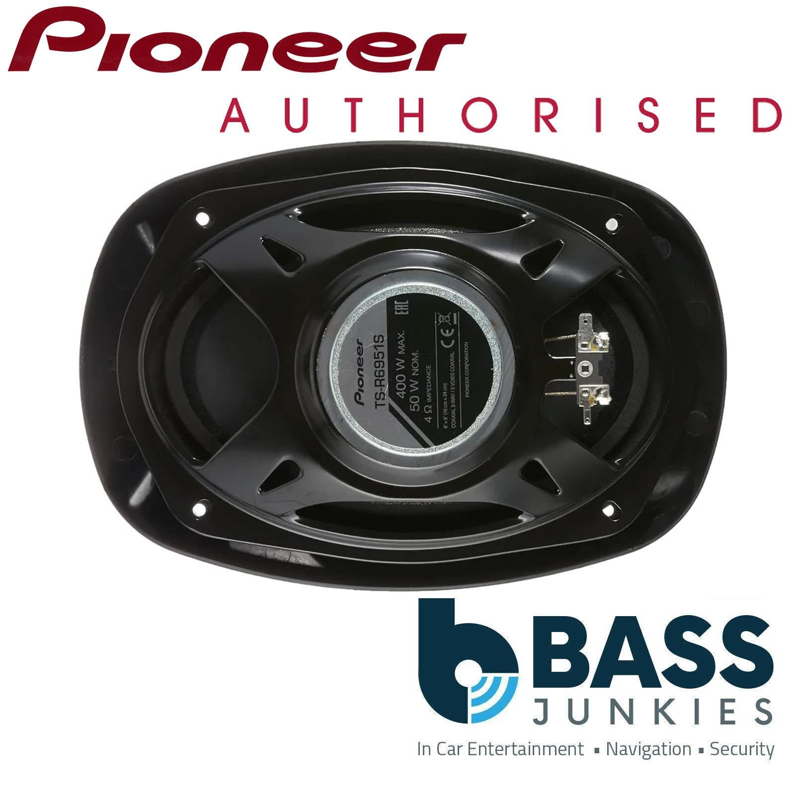 Pioneer TS-R6951S 800 Watts 3 Way 6x9" Rear Parcel Shelf Car Speakers