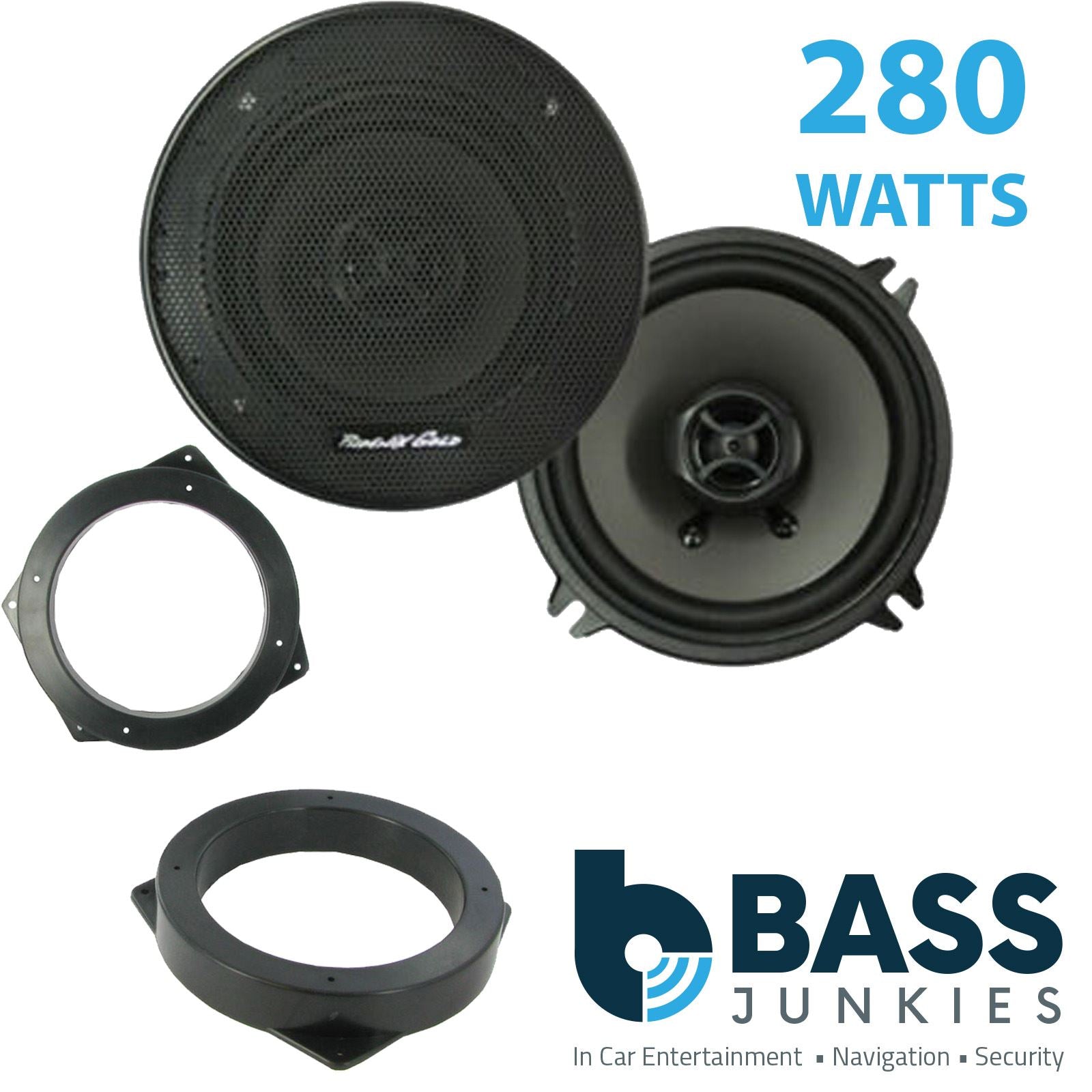 Phoenix Gold Z5CX 2-Way 130mm/13cm/5.25" Coaxial Speakers (Per Pair 280 Watts) Fits BMW Mini 2001-06 | 3-Series 01-04