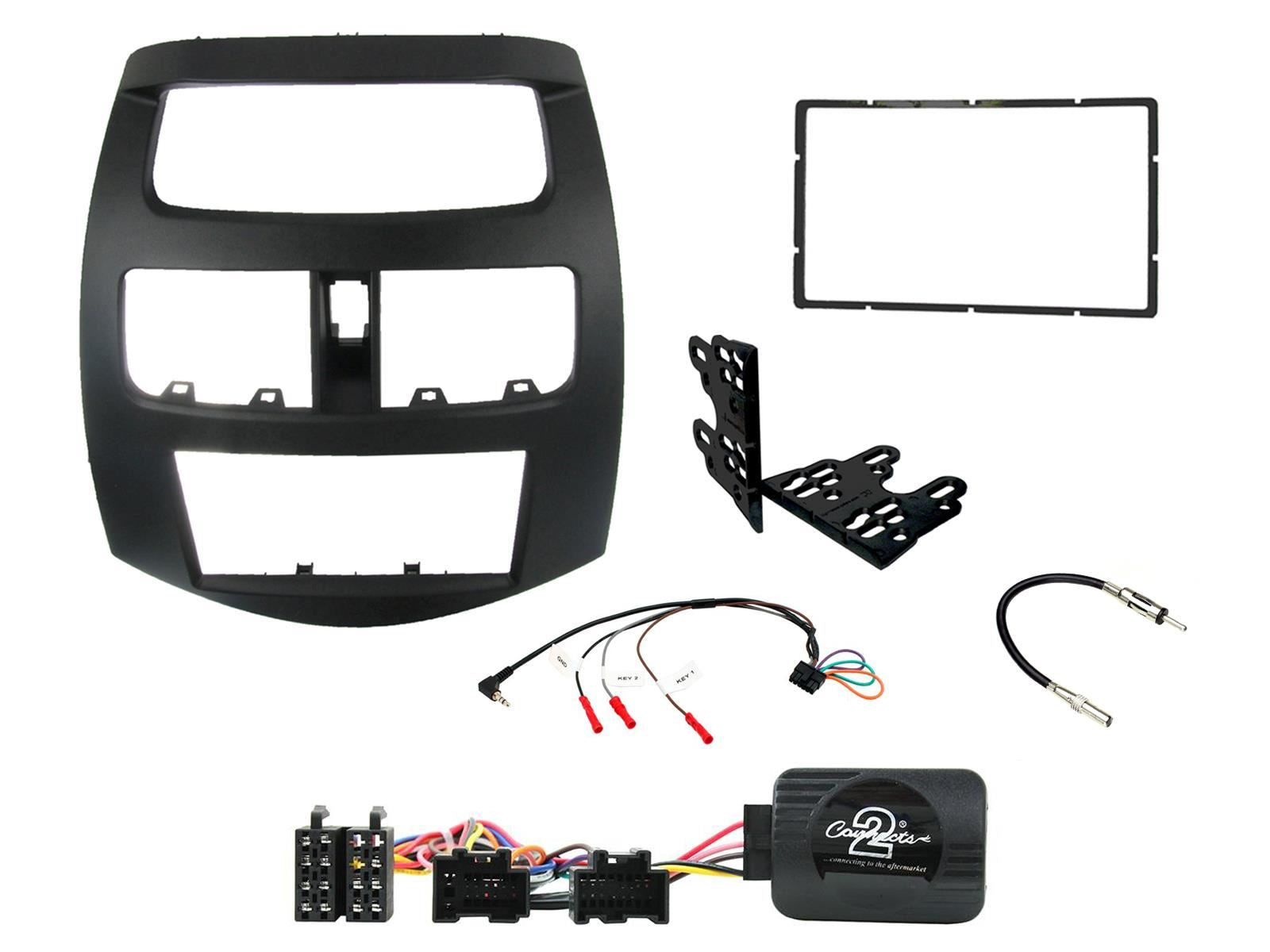 SONY DAB+ Apple | Android Double Din Stereo Fitting Kit + Steering Wheel Stalk Controls to fit Chevrolet Spark 2010-12 | Chevrolet Beat 2010-12