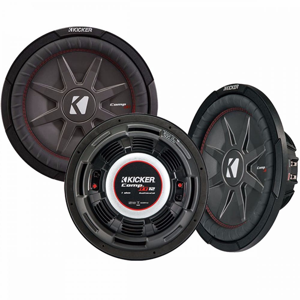 Kicker CWRT122 - CompRT 12" 30cm 1000 Watts Slim Thin Profile 2 Ohm Dual Voice Coil DVC Car Subwoofer
