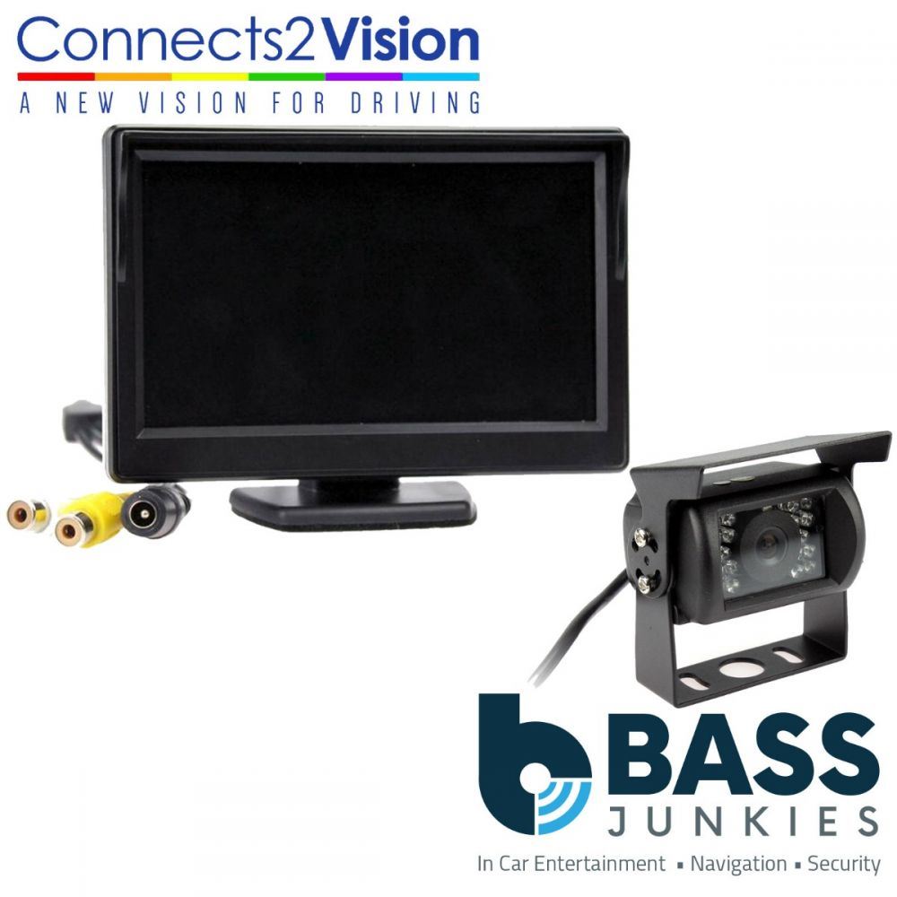 Connects2 CAM-34 Universal Van Truck Rear Reverse Camera & 5" Dash Mount Screen Kit
