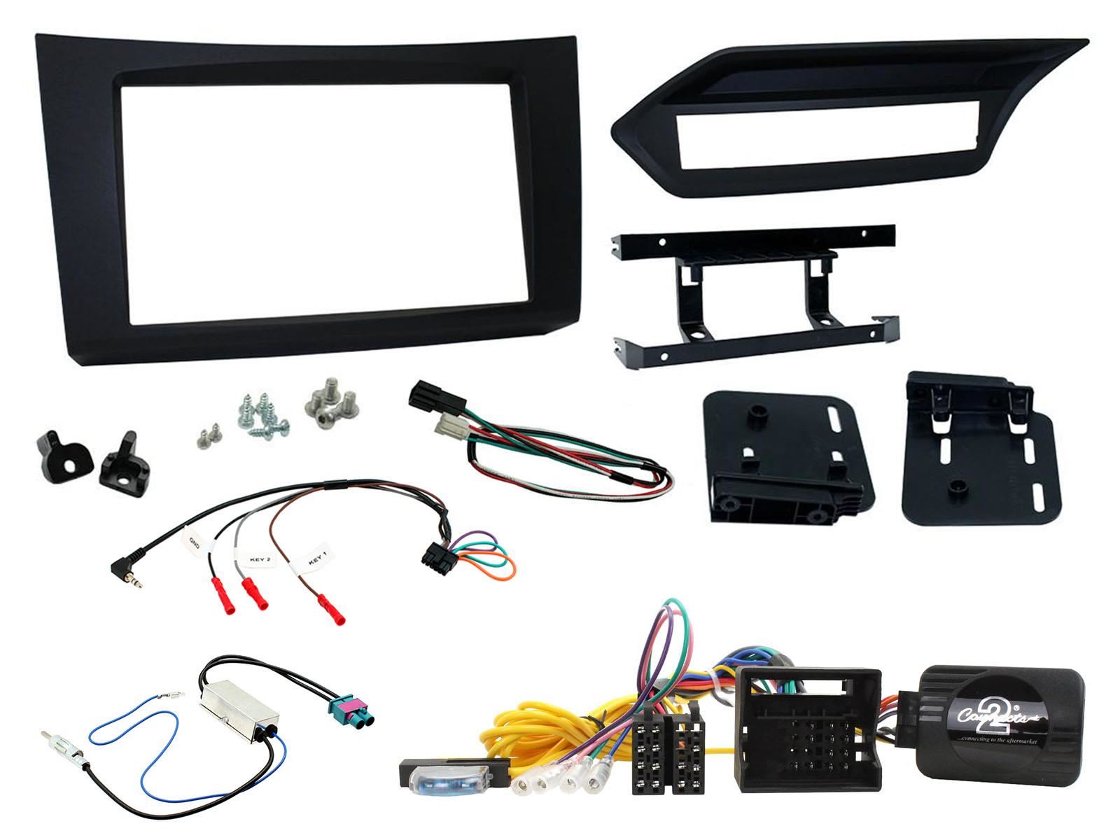 Grundig 6.8" Apple Android Double Din Stereo Fitting Kit + Steering Wheel Stalk Controls to fit Mercedes E-Class 2009-12