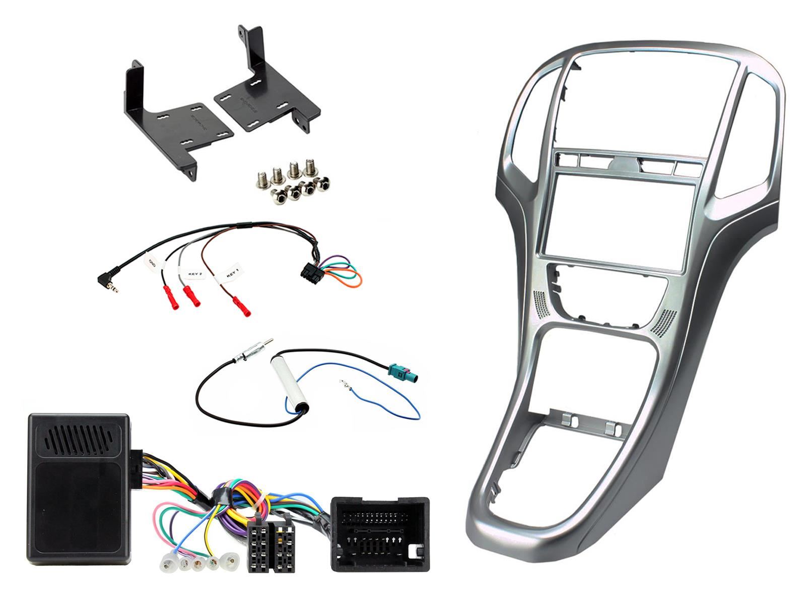 Connects2 CTKVX01 - Vauxhall Astra 2010 - 2015 Double Din Fascia & Steering Wheel Interface Installation Kit