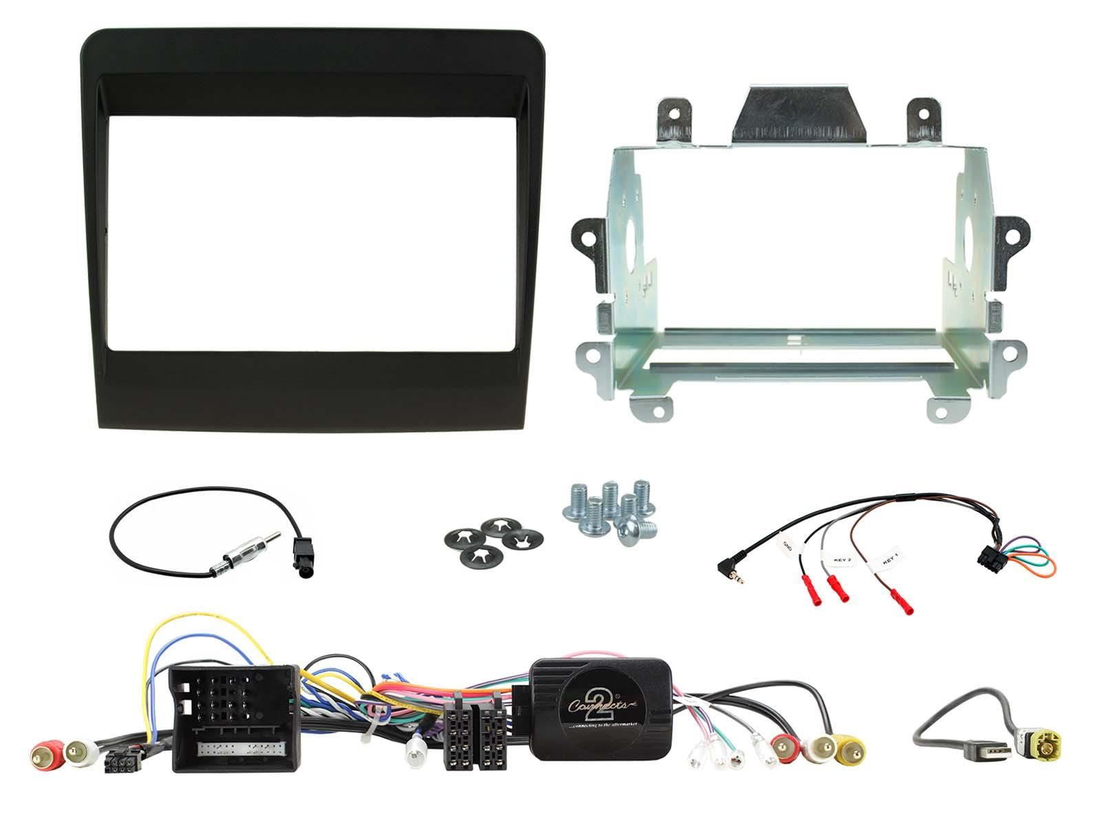 Connects2 Double Din Stereo fitting kit for Porsche 911 2011-2016 Vehicle Specific Stereo Screen Steering Controls Fitting Kit