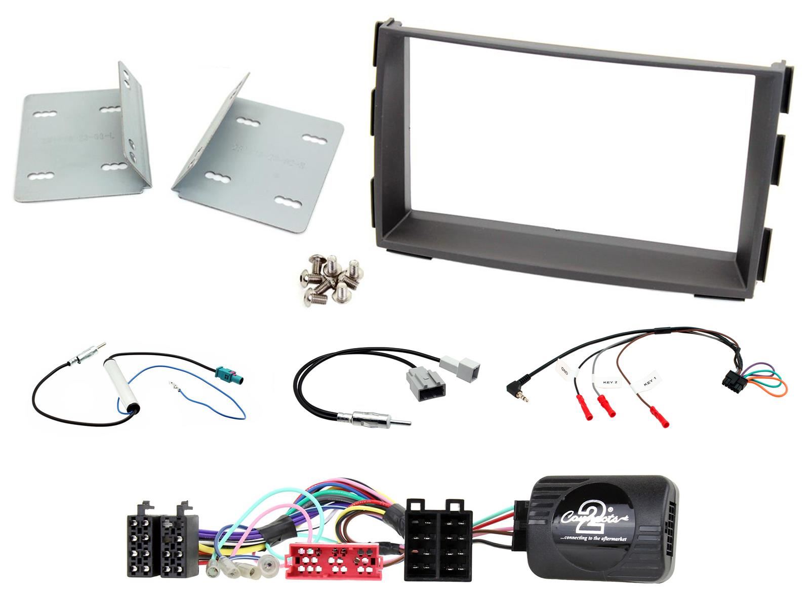 Grundig 6.8" Apple Android Double Din Stereo Fitting Kit + Steering Wheel Stalk Controls to fit Kia Venga 2010-
