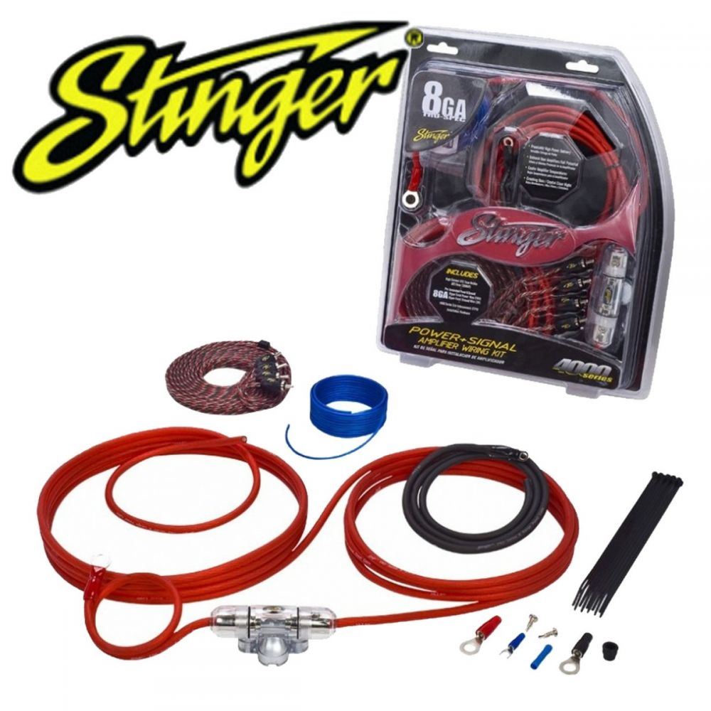 Stinger SK4681 4000 Series 8 Gauge Power + Signal Car Wiring Kit
