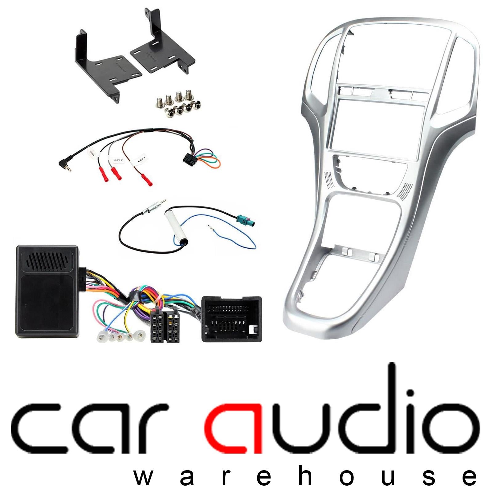 Connects2 CTKVX05 - Vauxhall Astra 2010 - 2015 Double Din Fascia & Steering Wheel Interface Installation Kit