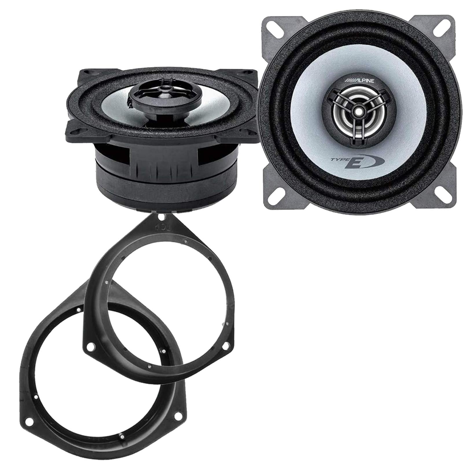 Alpine SXE-1025S 100mm/10cm/4" 2-Way Coaxial Car speakers (Per Pair Max 360|50 watts RMS) Fits Peugeot Bipper 2008-12