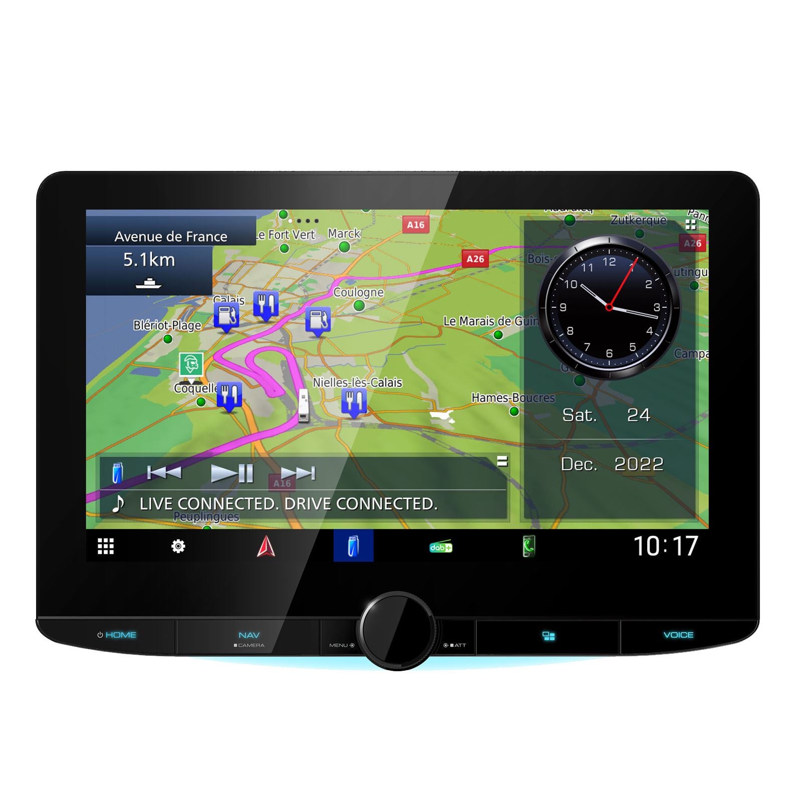 Kenwood DNR-992RVS Car 10.1 inch Navigation System Digital Media AV Receiver HD Display Enhanced Wireless Smartphone Connections & Digital Radio DAB+ Media Stereo