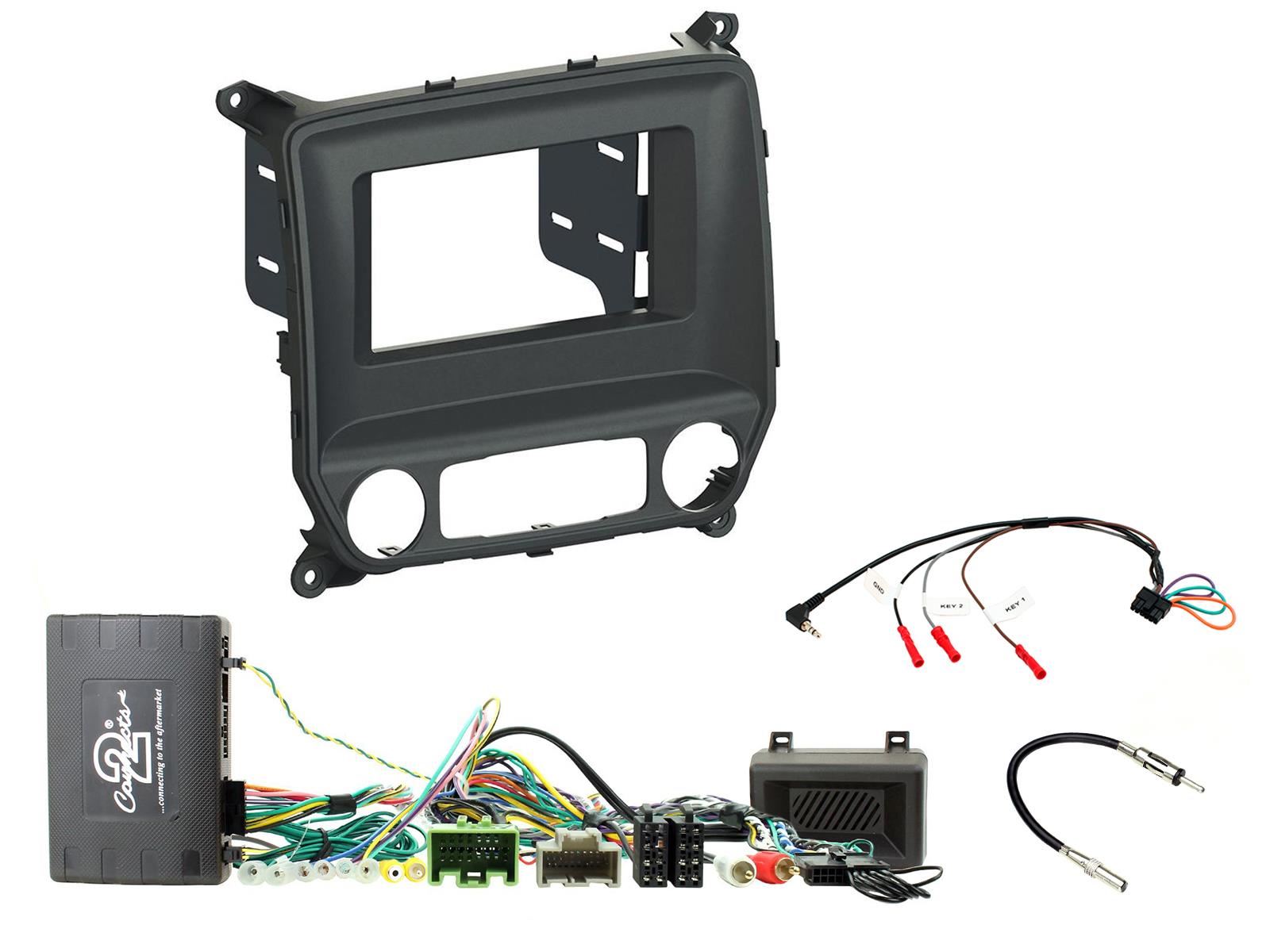 SONY DAB+ Apple | Android Double Din Stereo Fitting Kit + Steering Wheel Stalk Controls to fit Chevrolet Silverado 14-