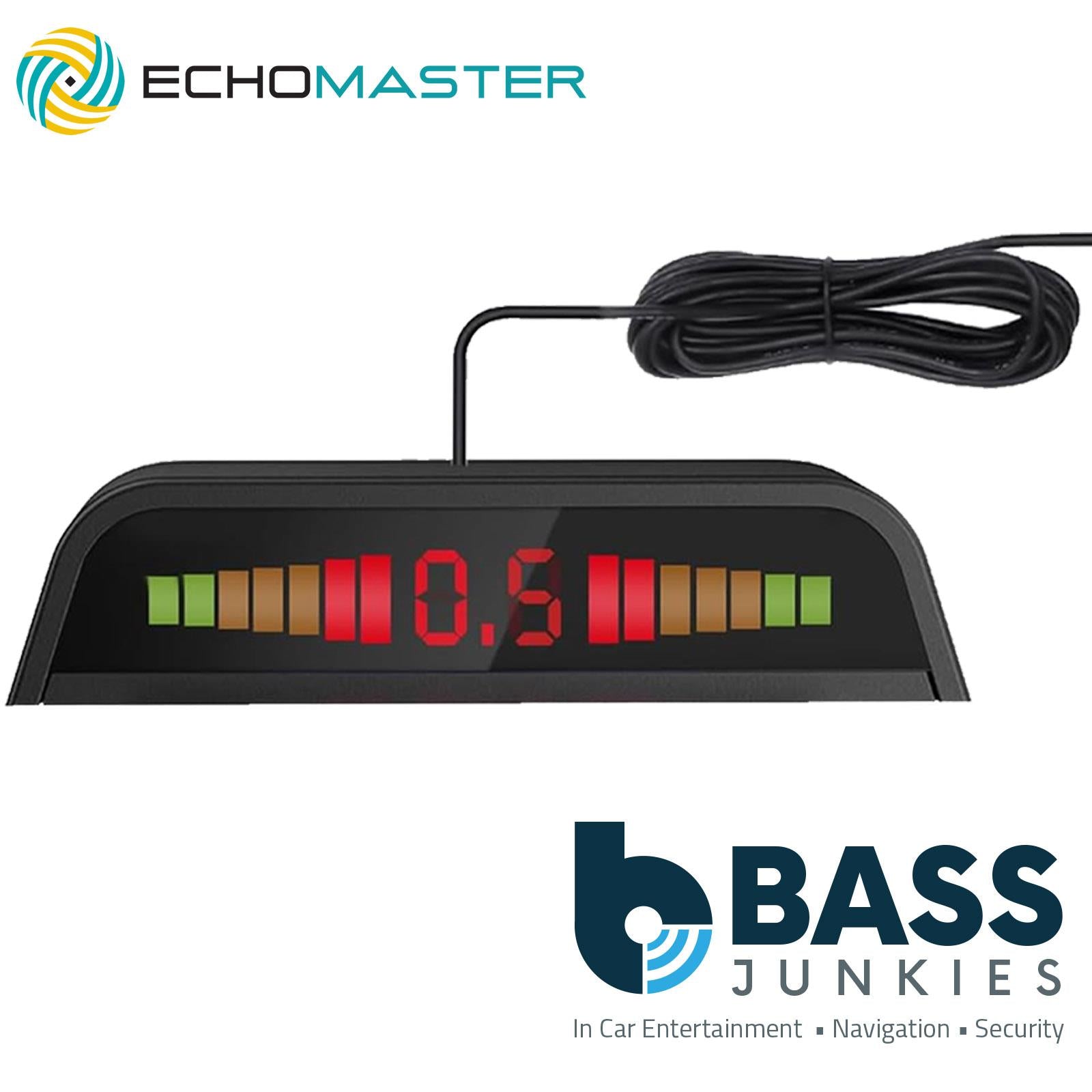 Echomaster SS-RDIS-B - Car Van Eight Reverse Parking Sensors Kit With Led Warning Buzzer