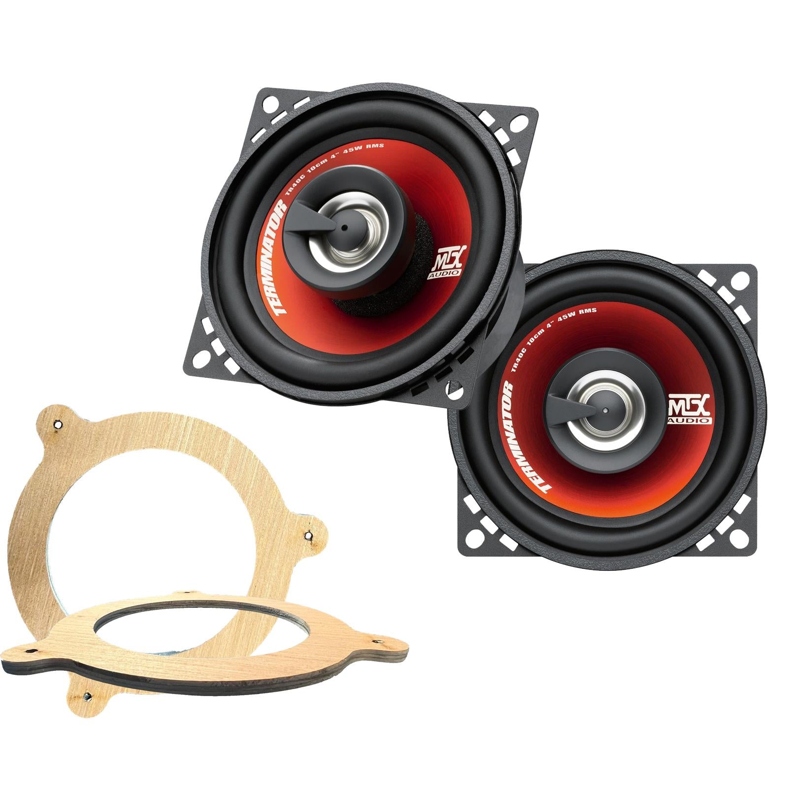 MTX TR40C 100mm/10cm/4" 2-Way Coaxial Car speakers (Per Pair Max 620|90 watts RMS) Fits BMW 3-Series (Convertible) 1998-06