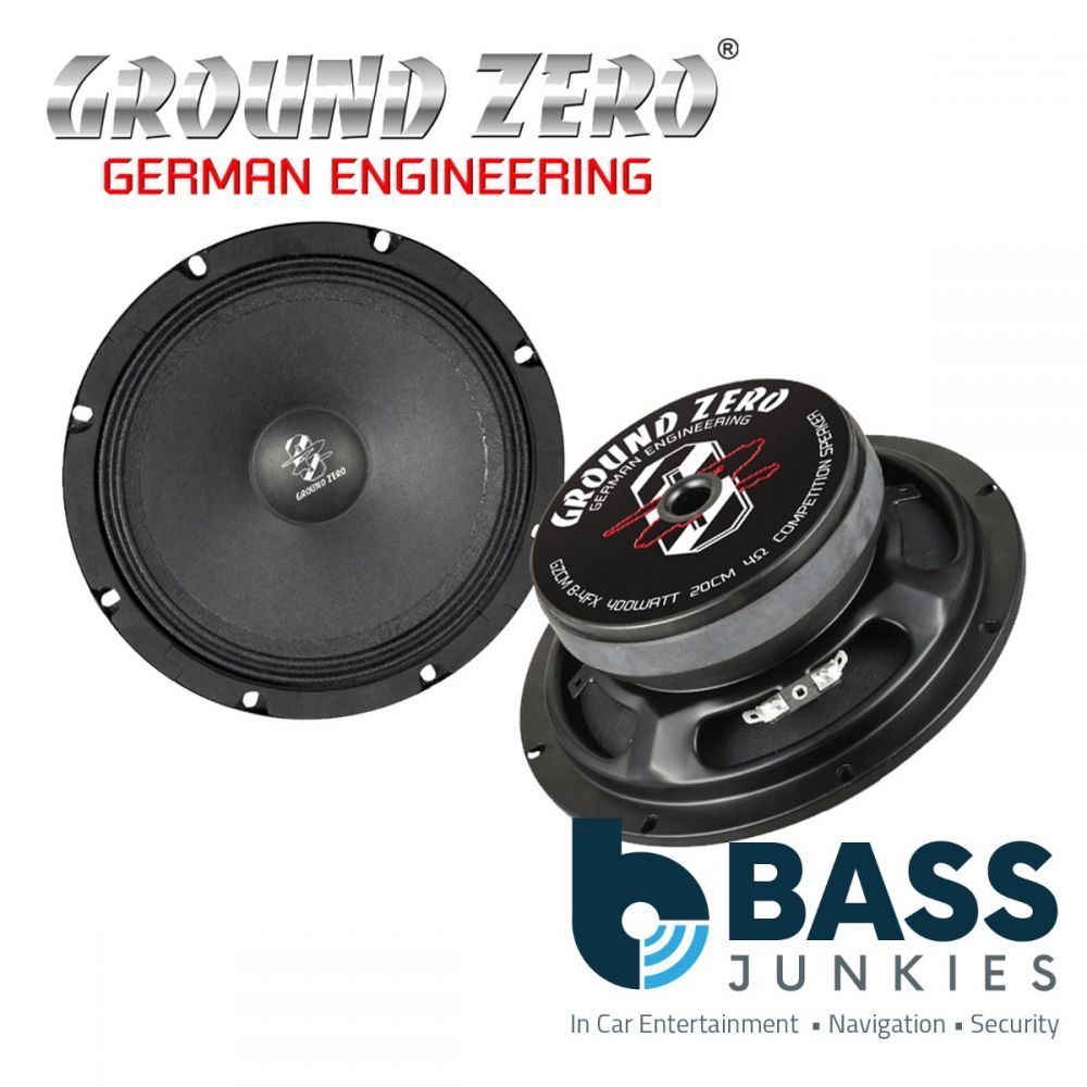 Ground Zero GZCM 8-4FX - 8" Inch 20 cm 100 WRMS 4 Ohm Flat Midwoofer Speaker - Single